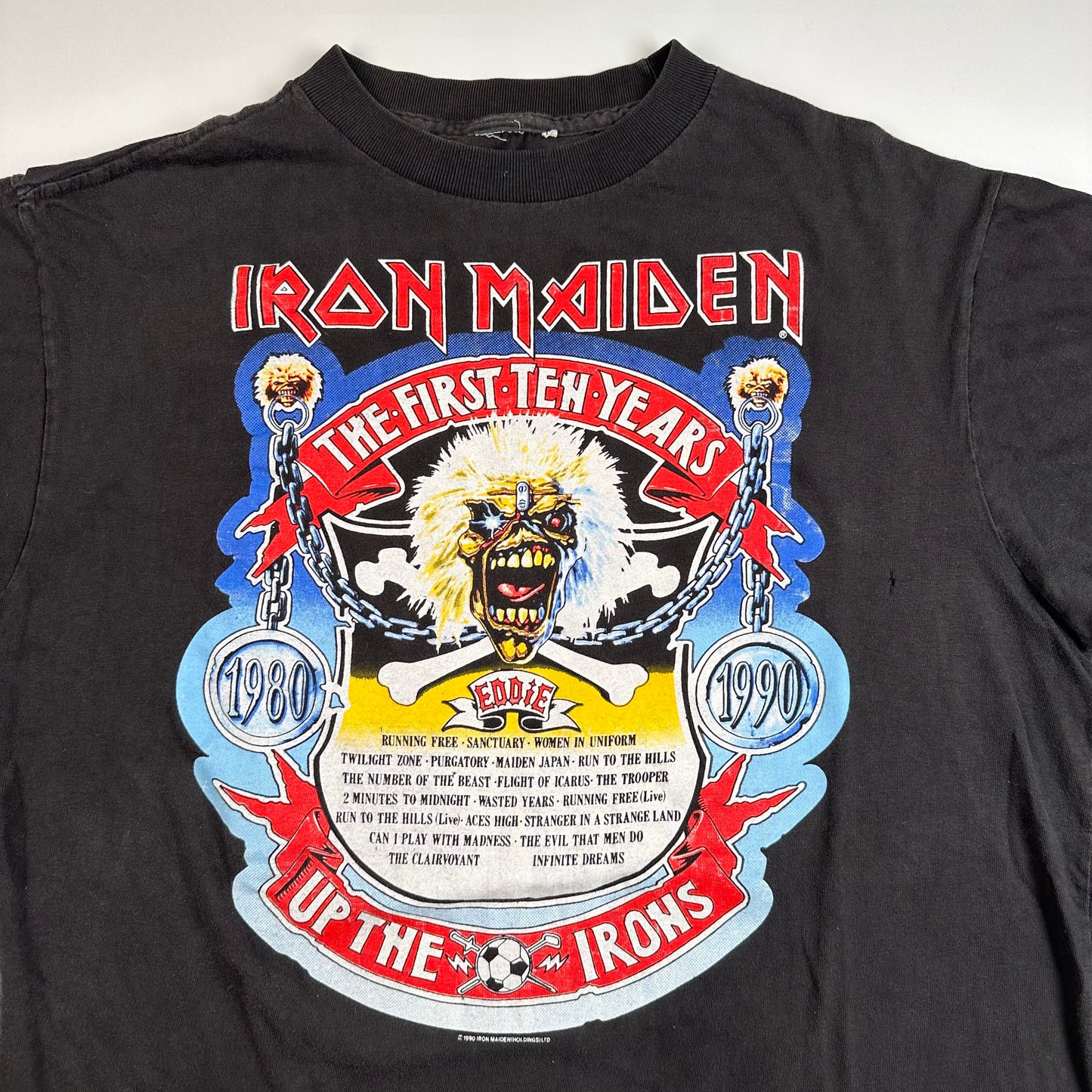 Vintage 1990 Iron Maiden Shirt XL The First Ten Years