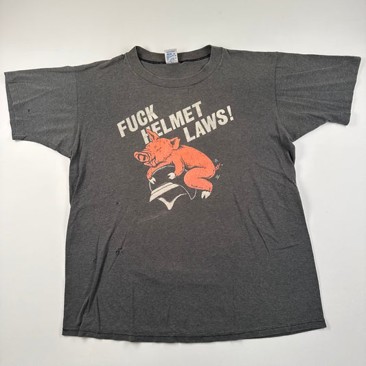 Vintage 90s F*ck Helmet Laws! Shirt Large