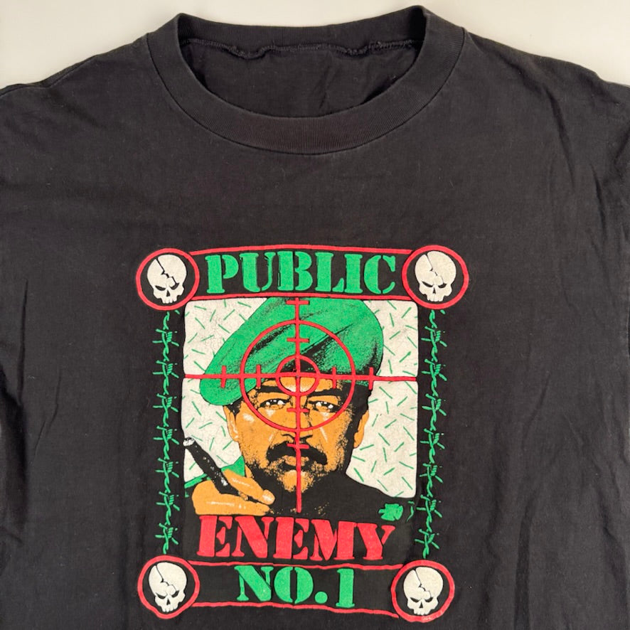 Vintage 90s Public Enemy Shirt Large No. 1 Saddam