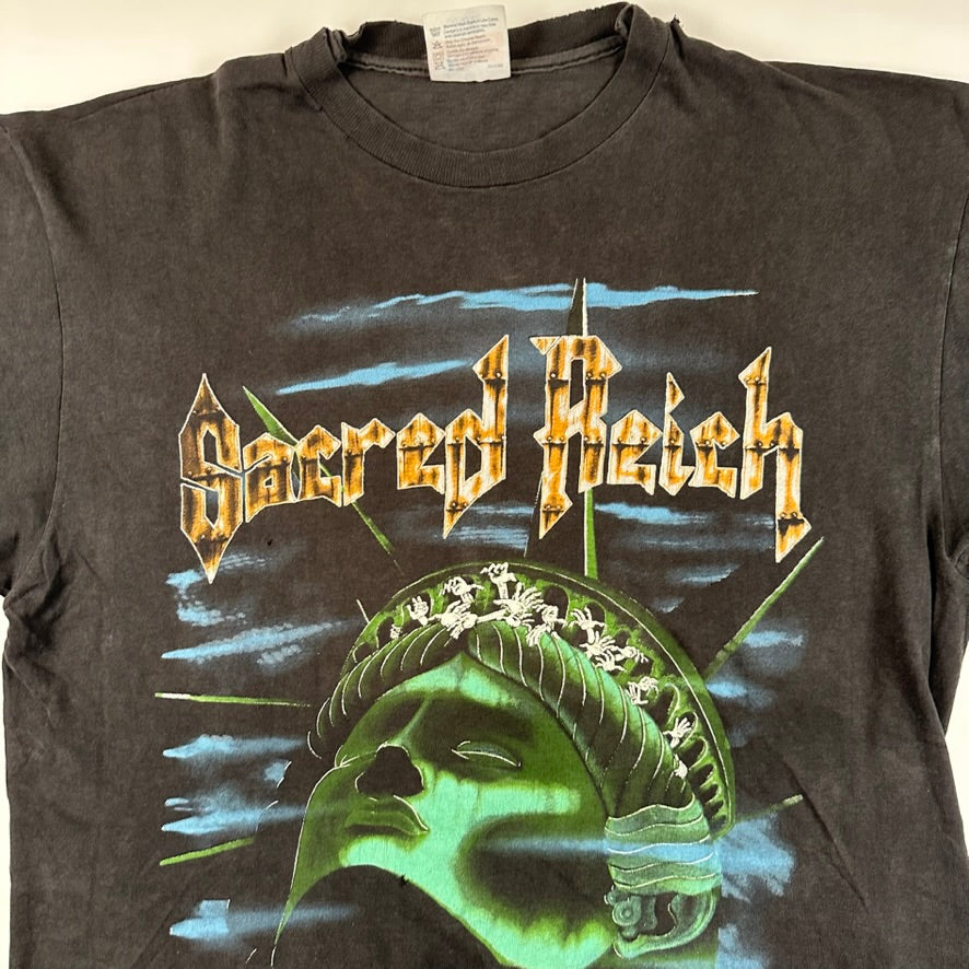 Vintage 90s Sacred Reich Shirt Large Lady Liberty