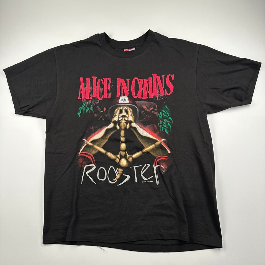 DRY ROT Vintage 1993 Alice In Chains Shirt Large Rooster