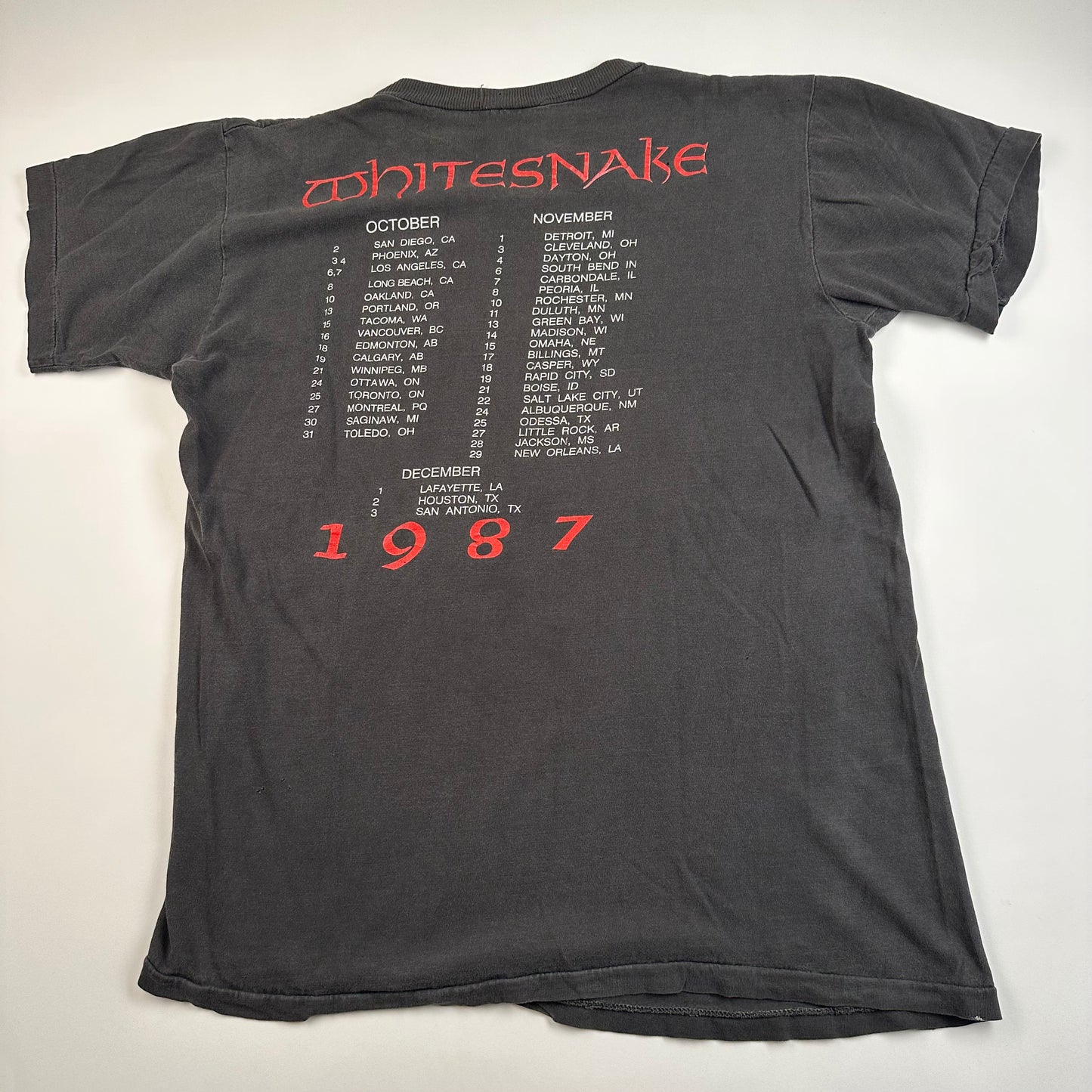 Vintage 1987 Whitesnake Shirt Medium David Coverdale