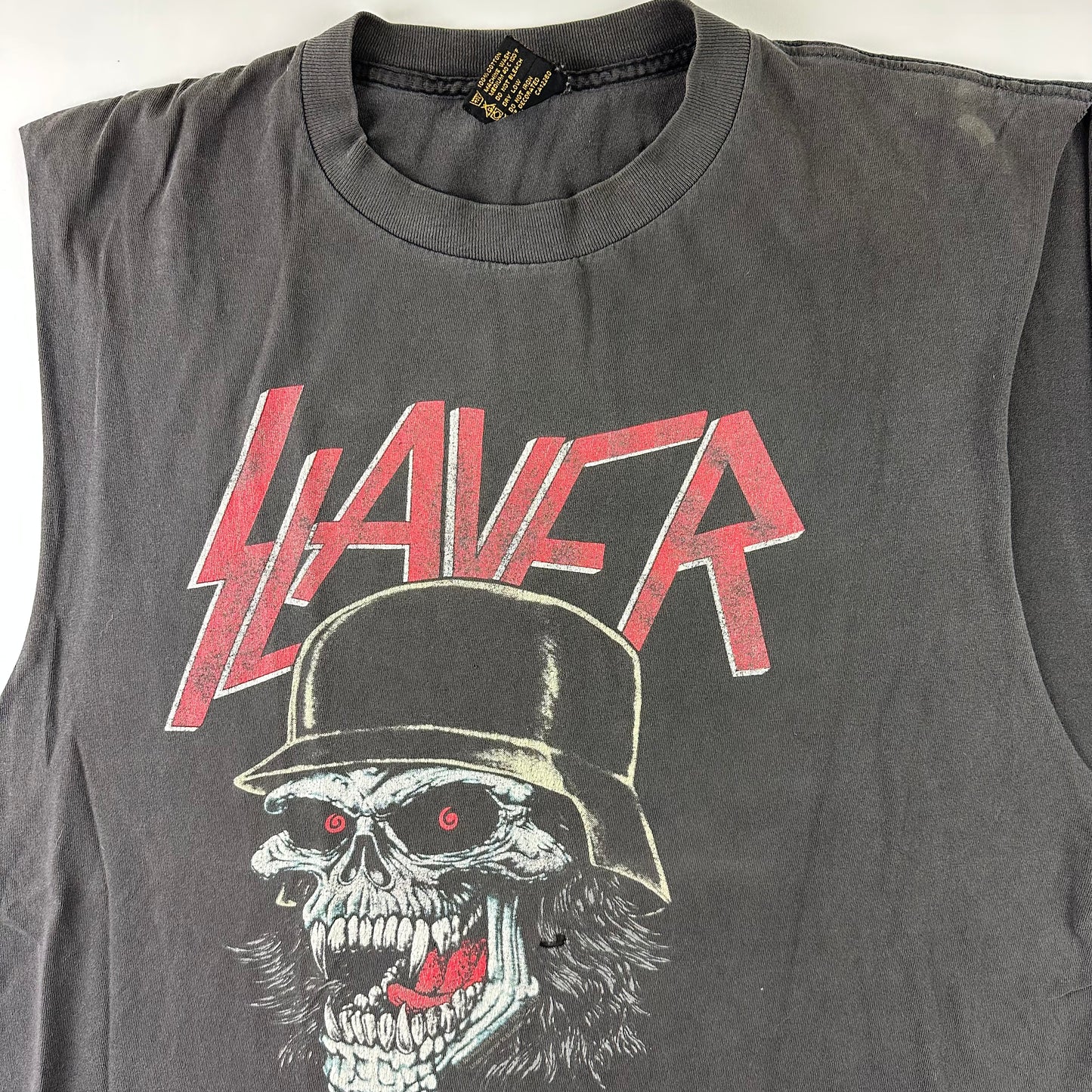 Vintage 90s Slayer Sleeveless Shirt XL Slaytanic Wehrmact