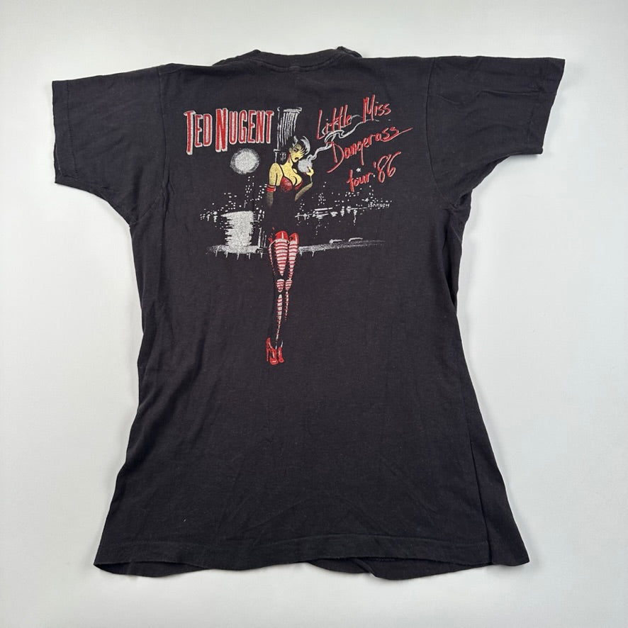 Vintage 1986 Ted Nugent Shirt Medium Little Miss Dangerous