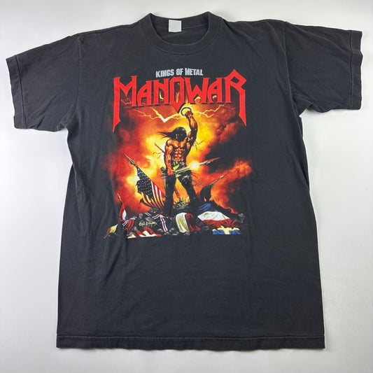 Vintage 90s Manowar Shirt XL Kings Of Metal