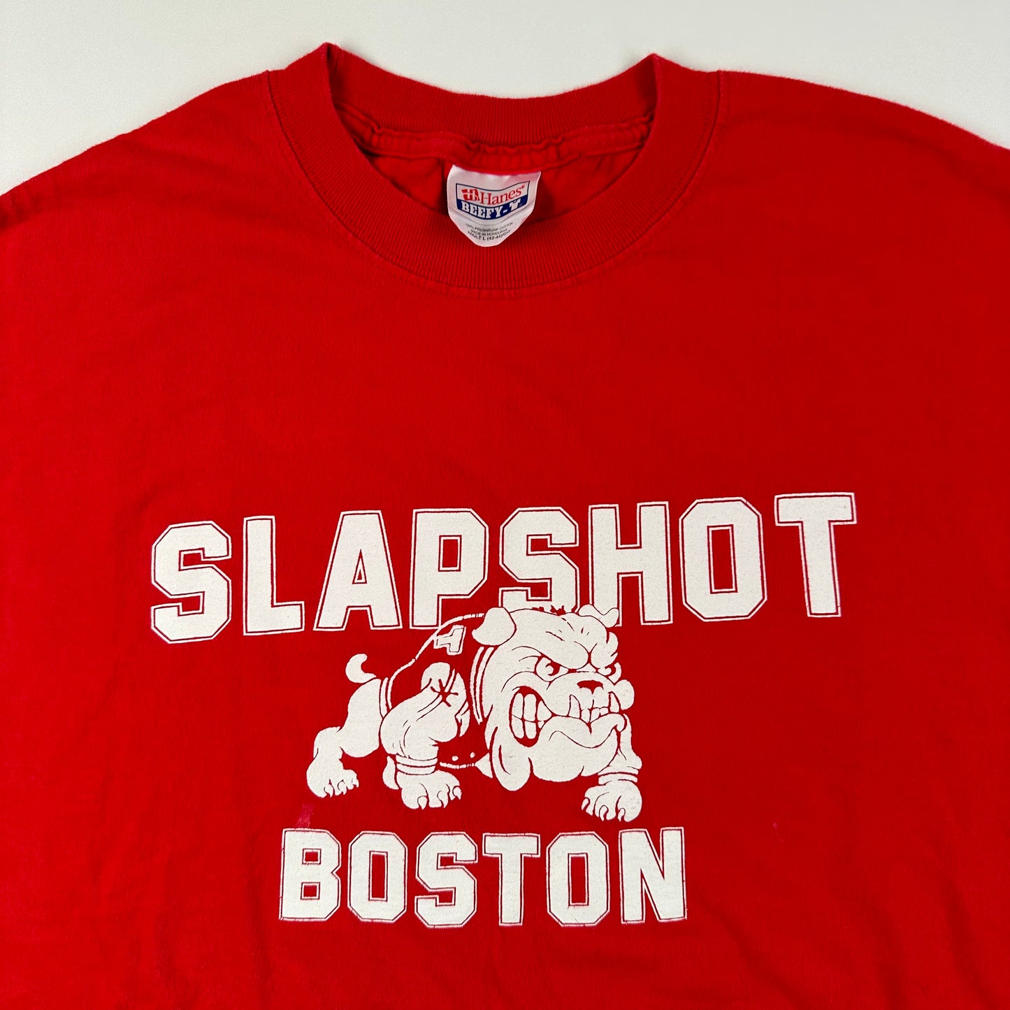 Vintage 90s Slapshot Shirt Large Boston