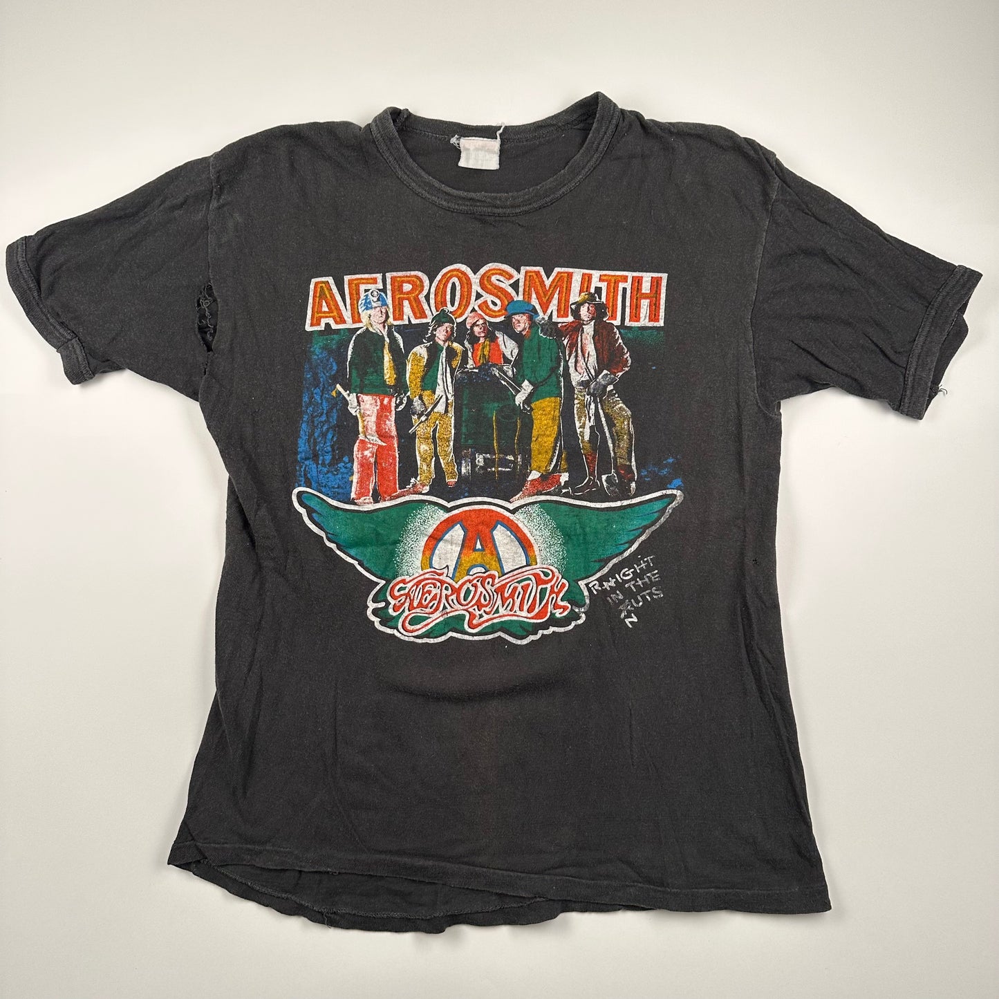 Vintage 70s Aerosmith Shirt Medium Night In The Ruts