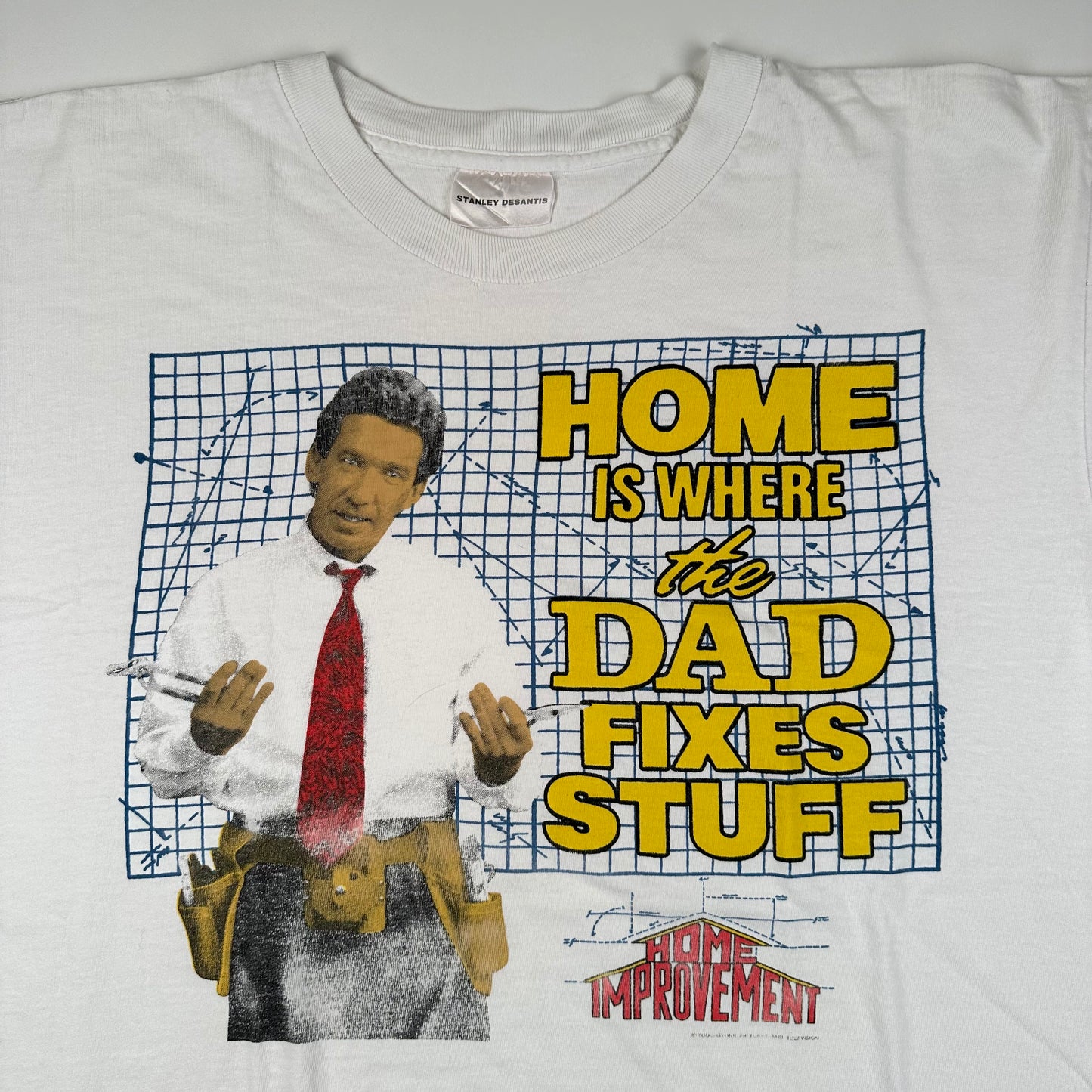 Vintage 90s Home Improvement Shirt XL Dad Fixes Stuff