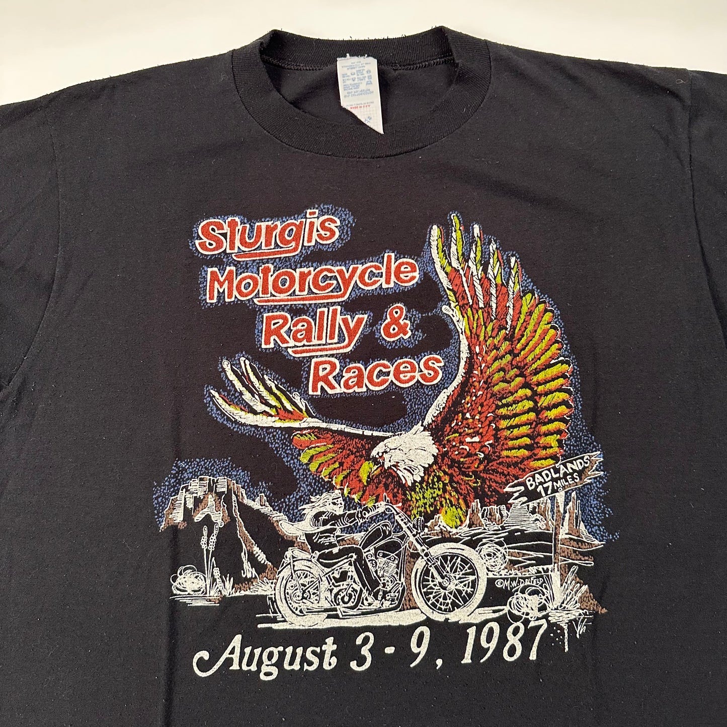 Vintage 1987 Sturgis Motorcycle Rally & Races Shirt XL