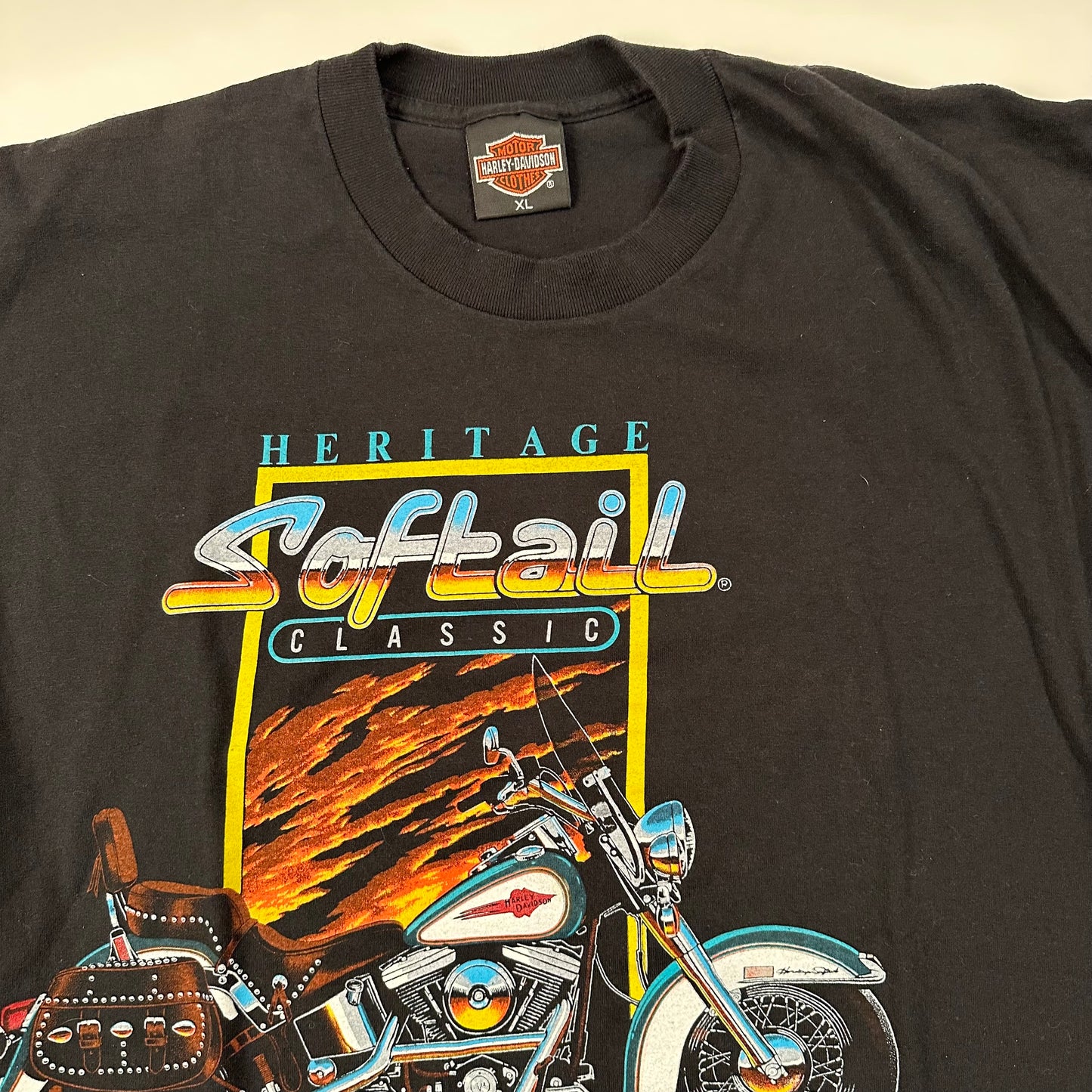 Vintage 1991 Harley Davidson Shirt XL Heritage Softail Classic