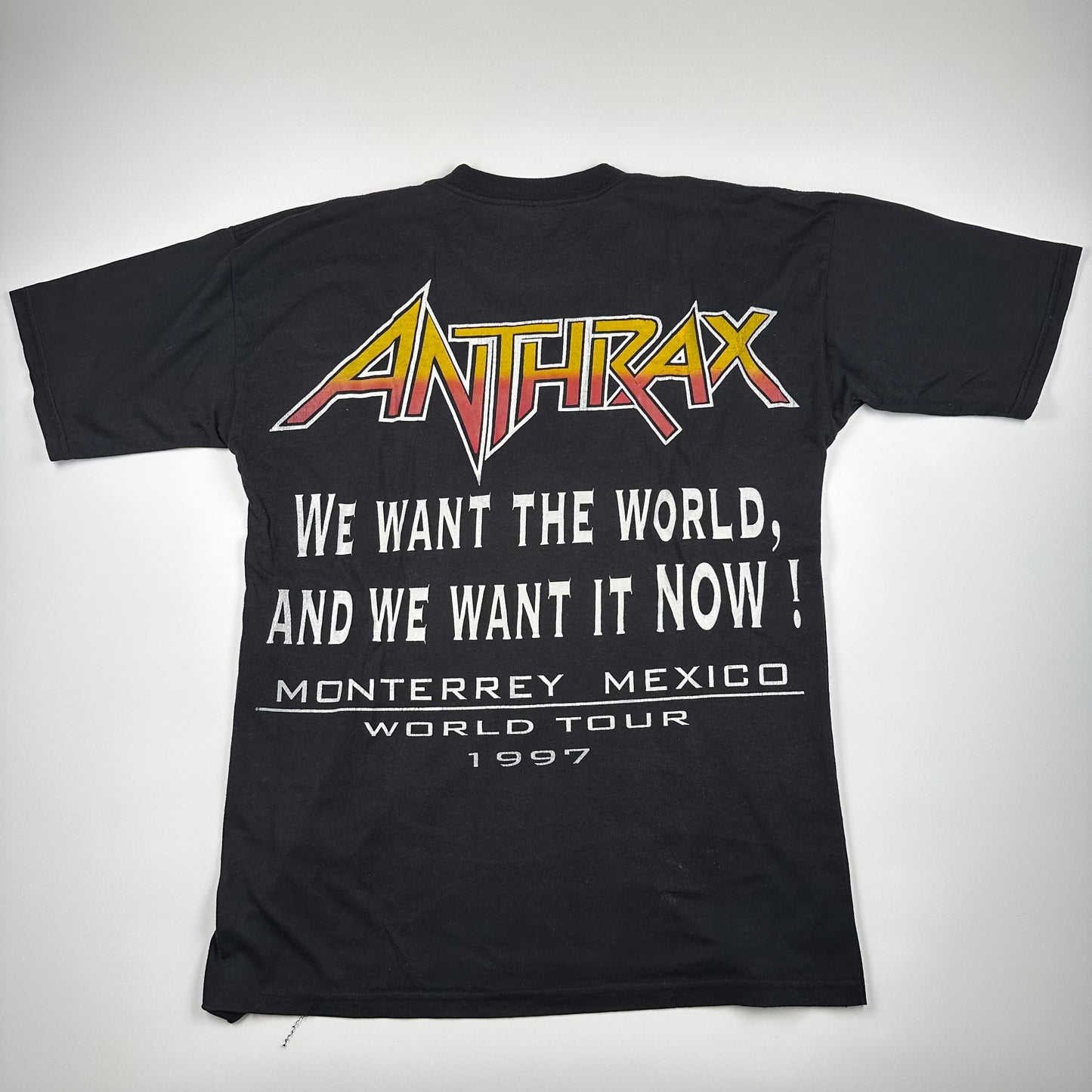 Vintage 1997 Anthrax Shirt XL Monterrey Mexico