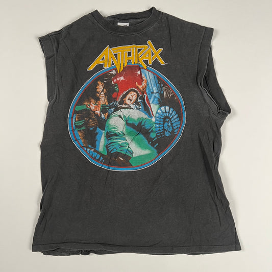 Vintage 80s Anthrax Sleeveless Shirt XL Spreading The Disease