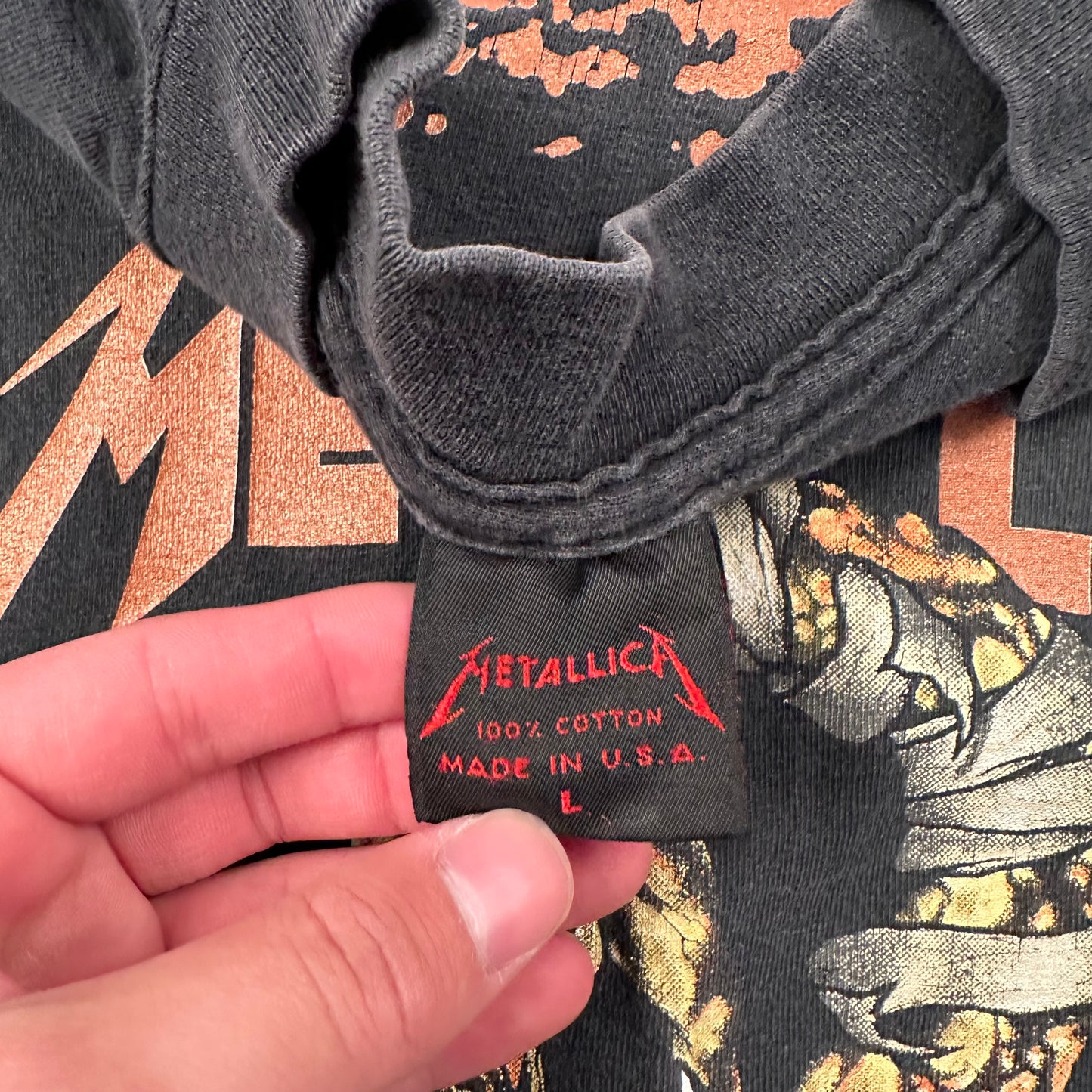 Vintage 1992 Metallica Shirt Large Don't Tread On Me