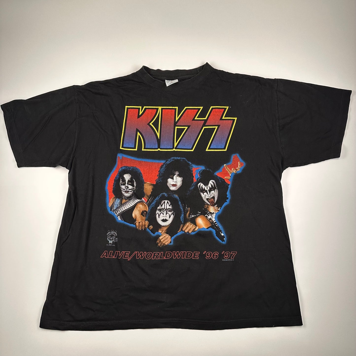 Vintage 1996 Kiss Shirt XXL Alive Worldwide