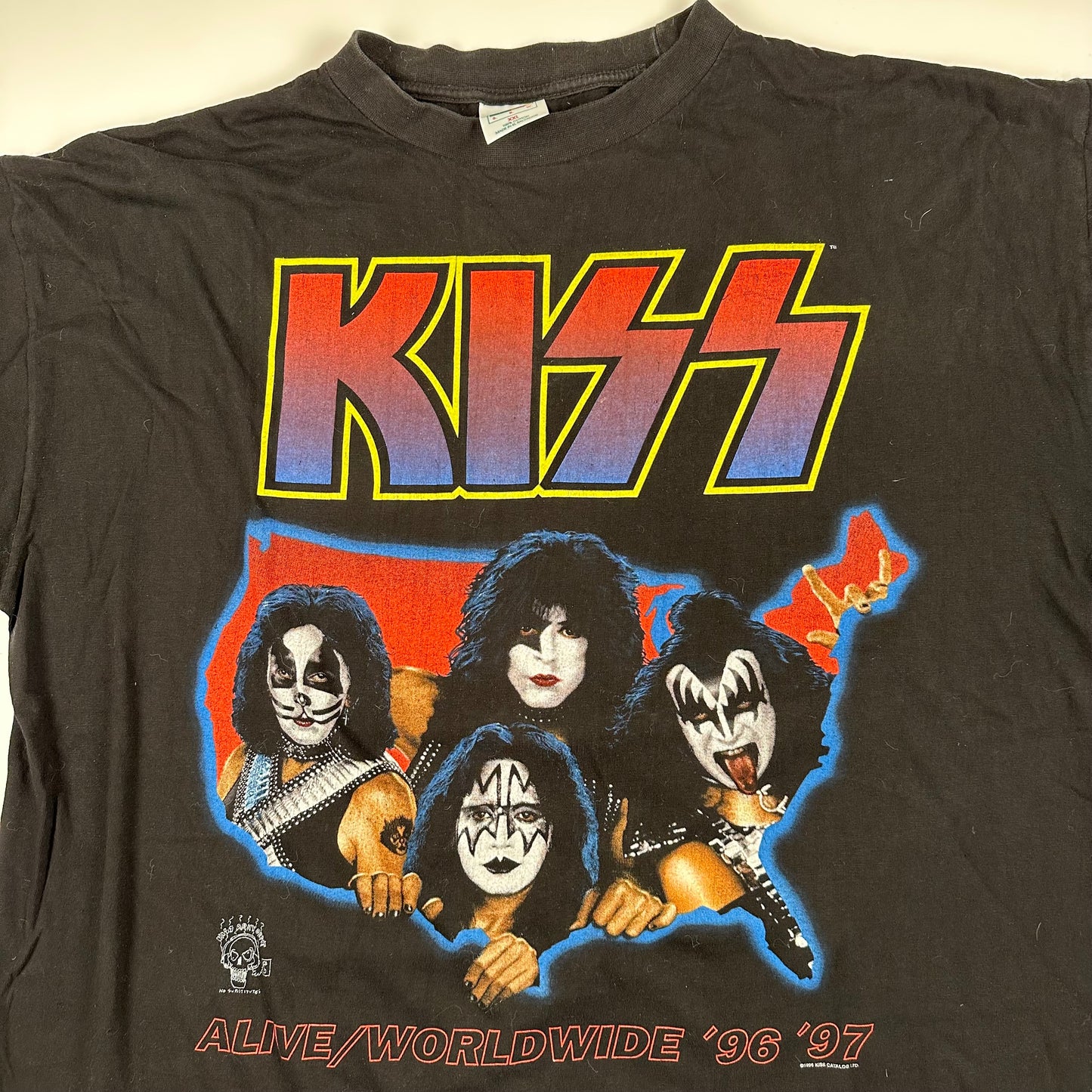 Vintage 1996 Kiss Shirt XXL Alive Worldwide