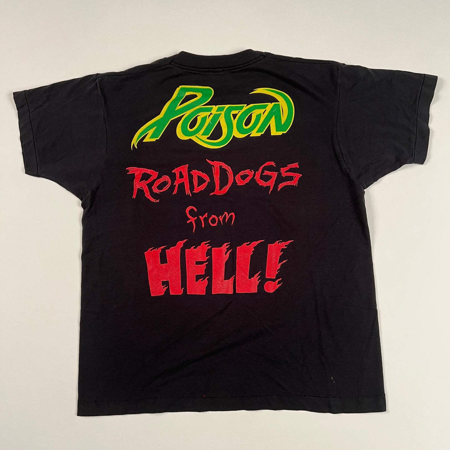 Vintage 1990 Poison Shirt Large Road Dogs From Hell!