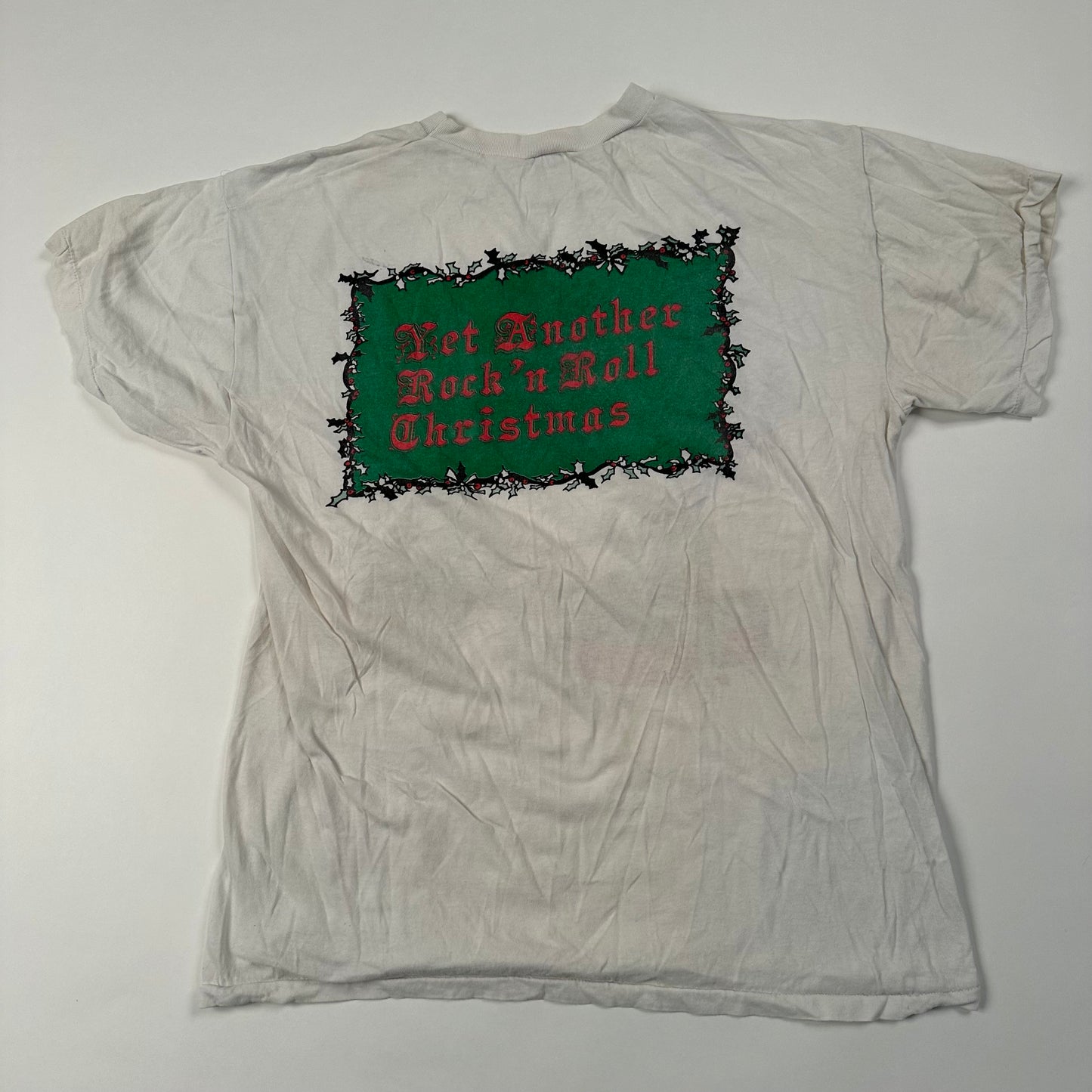 Vintage 80s Gary Glitter Shirt XL Yet Another Rock N Roll Christmas