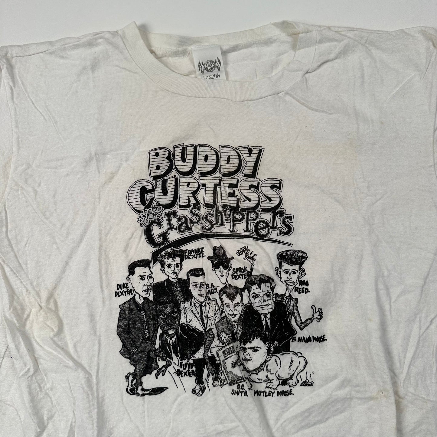 Vintage 80s Buddy Curtess And The Grasshoppers Shirt XL