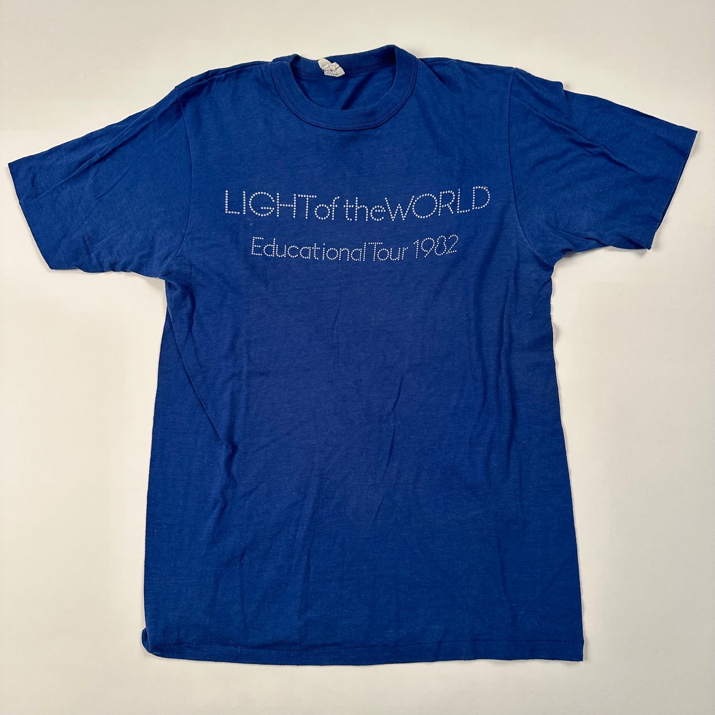 Vintage 1982 Lights Of The World Shirt Large Educational Tour