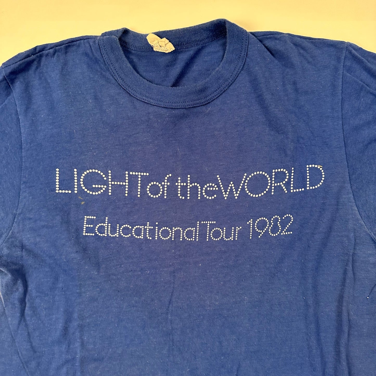 Vintage 1982 Lights Of The World Shirt Large Educational Tour