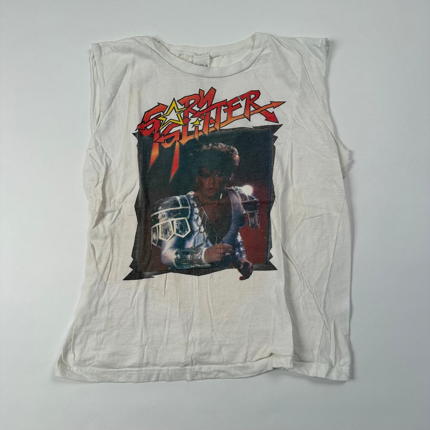 Vintage 80s Gary Glitter Sleeveless Shirt XL