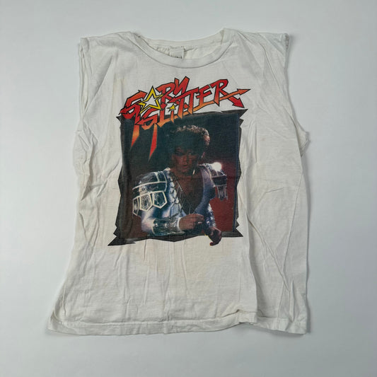 Vintage 80s Gary Glitter Sleeveless Shirt XL