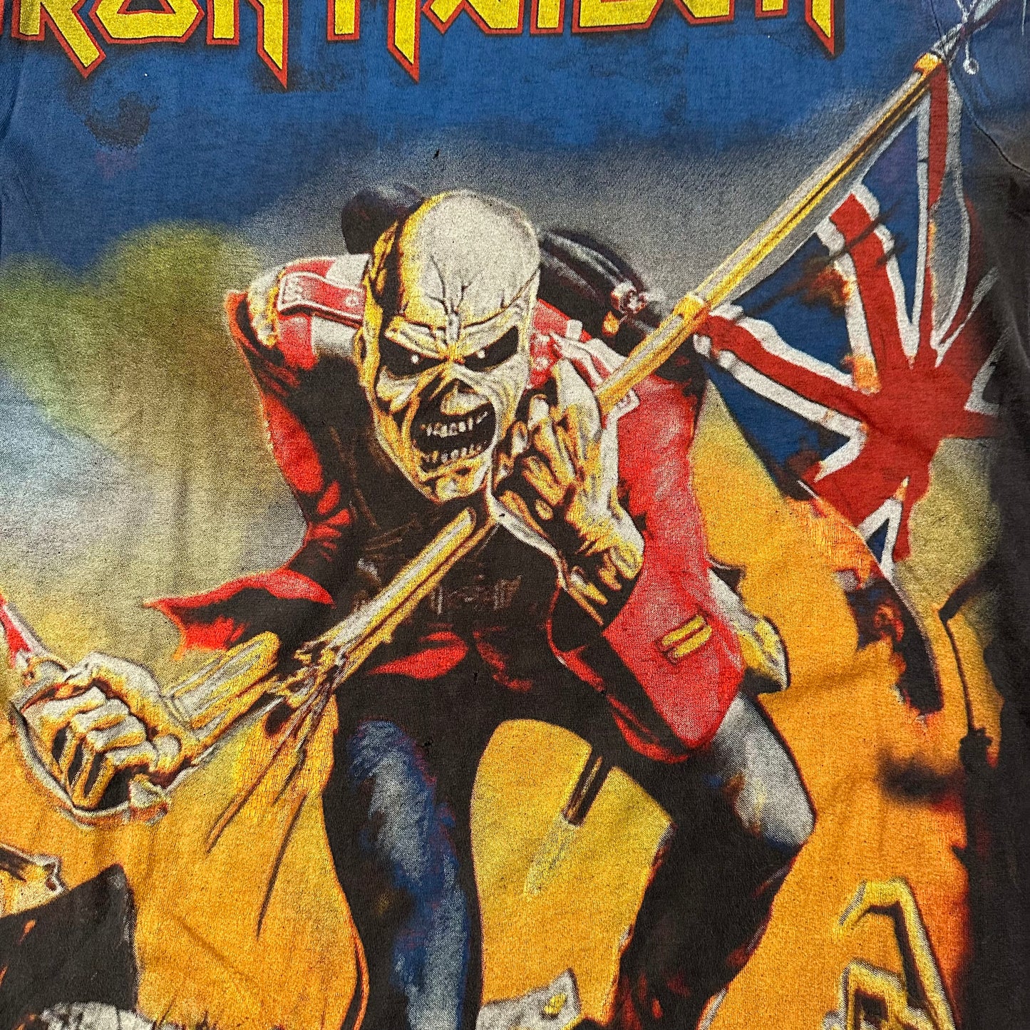 Vintage 90s Iron Maiden Shirt Large All Over Print