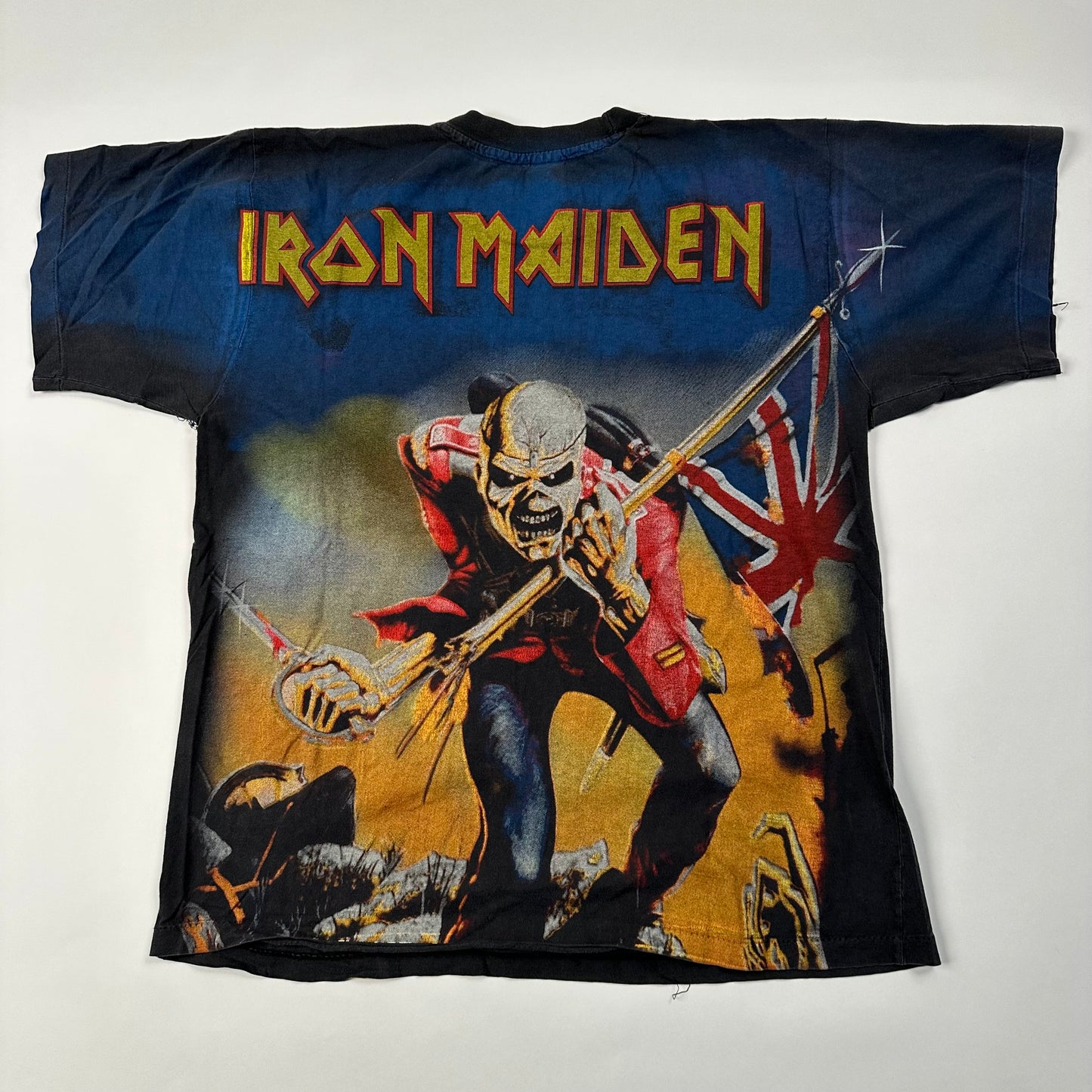 Vintage 90s Iron Maiden Shirt Large All Over Print