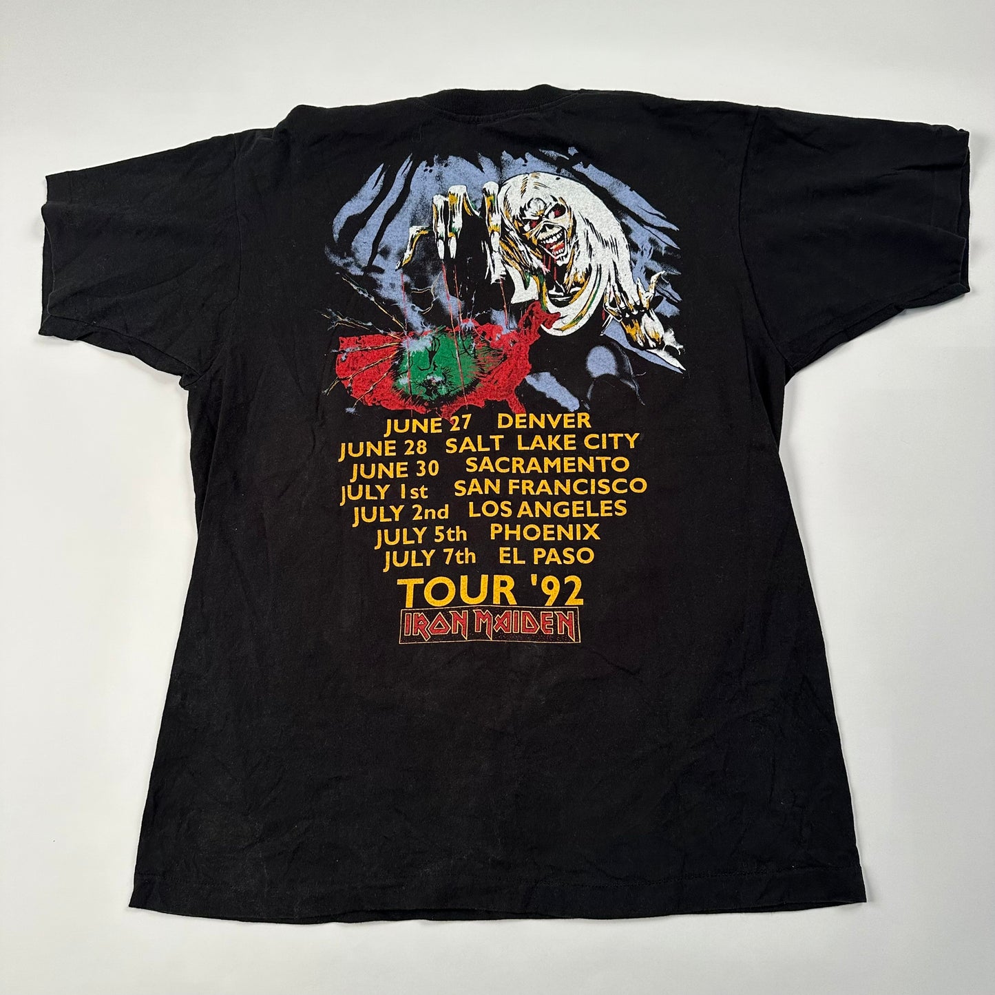 Vintage 1992 Iron Maiden Shirt XL Fear Of The Dark