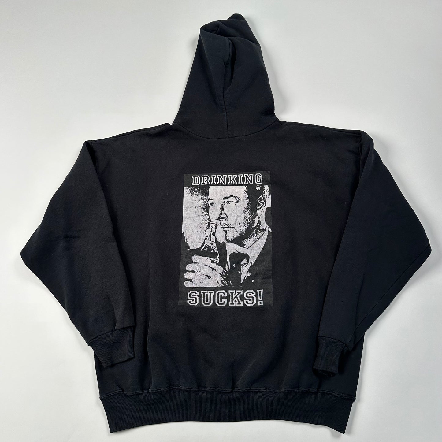 Vintage 90s Straight Edge Sweatshirt Large Drinking Sucks