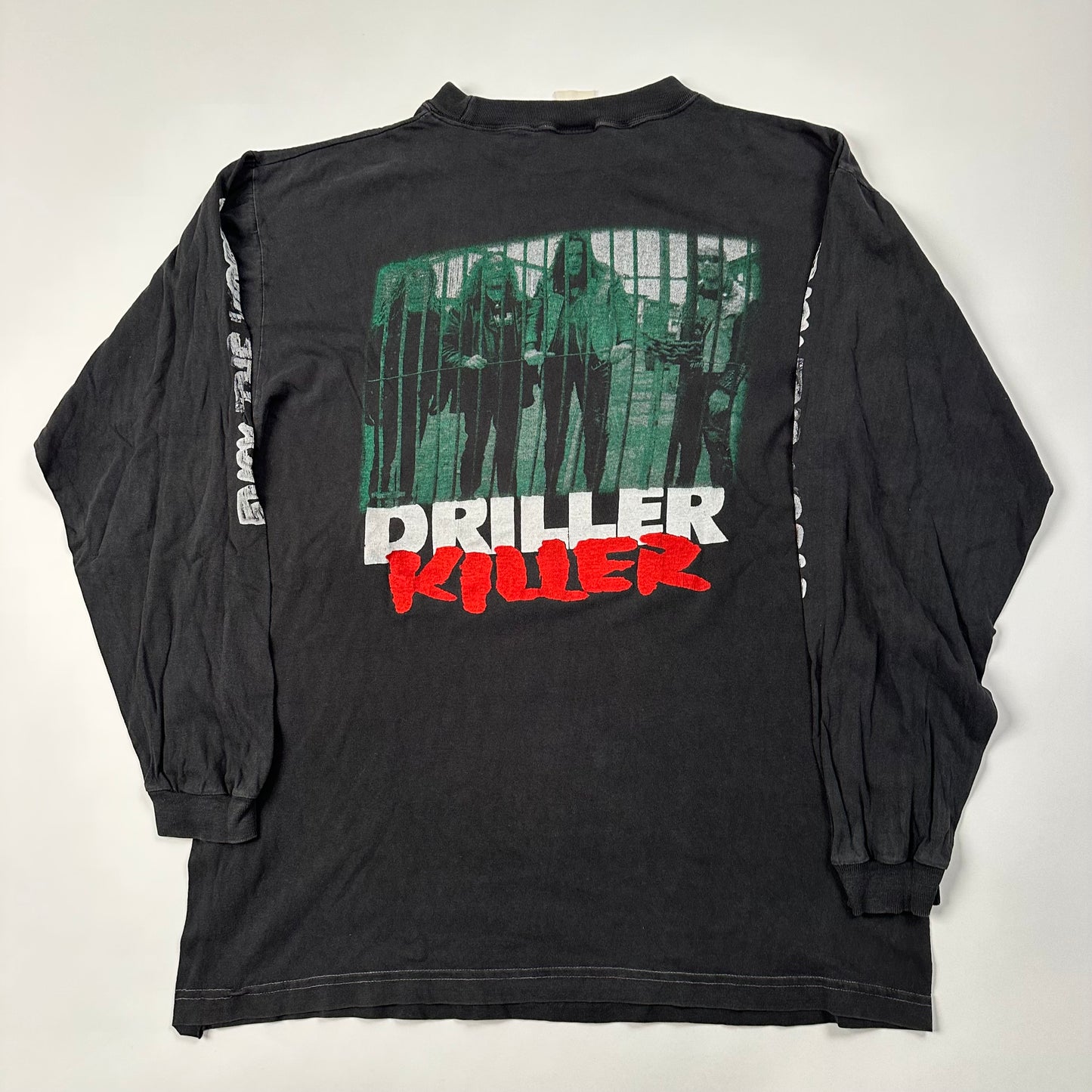 Vintage 90s Driller Killer Long Sleeve Shirt XL F*ck The World