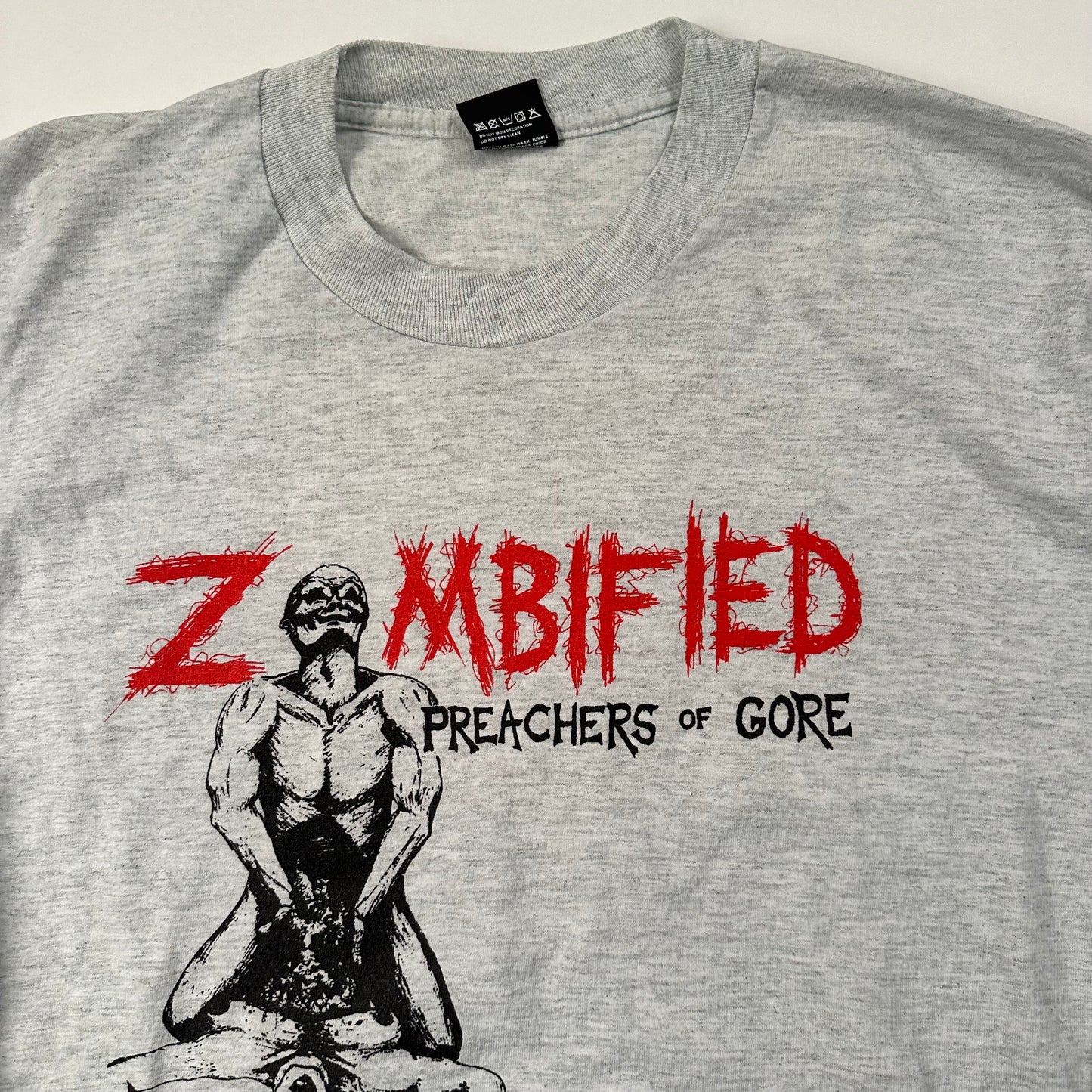 Vintage 1991 Zombified Long Sleeve Shirt XL Preachers Of Gore Michigan