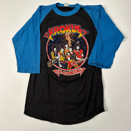 DRY ROT Vintage 80s Krokus Raglan Shirt XL