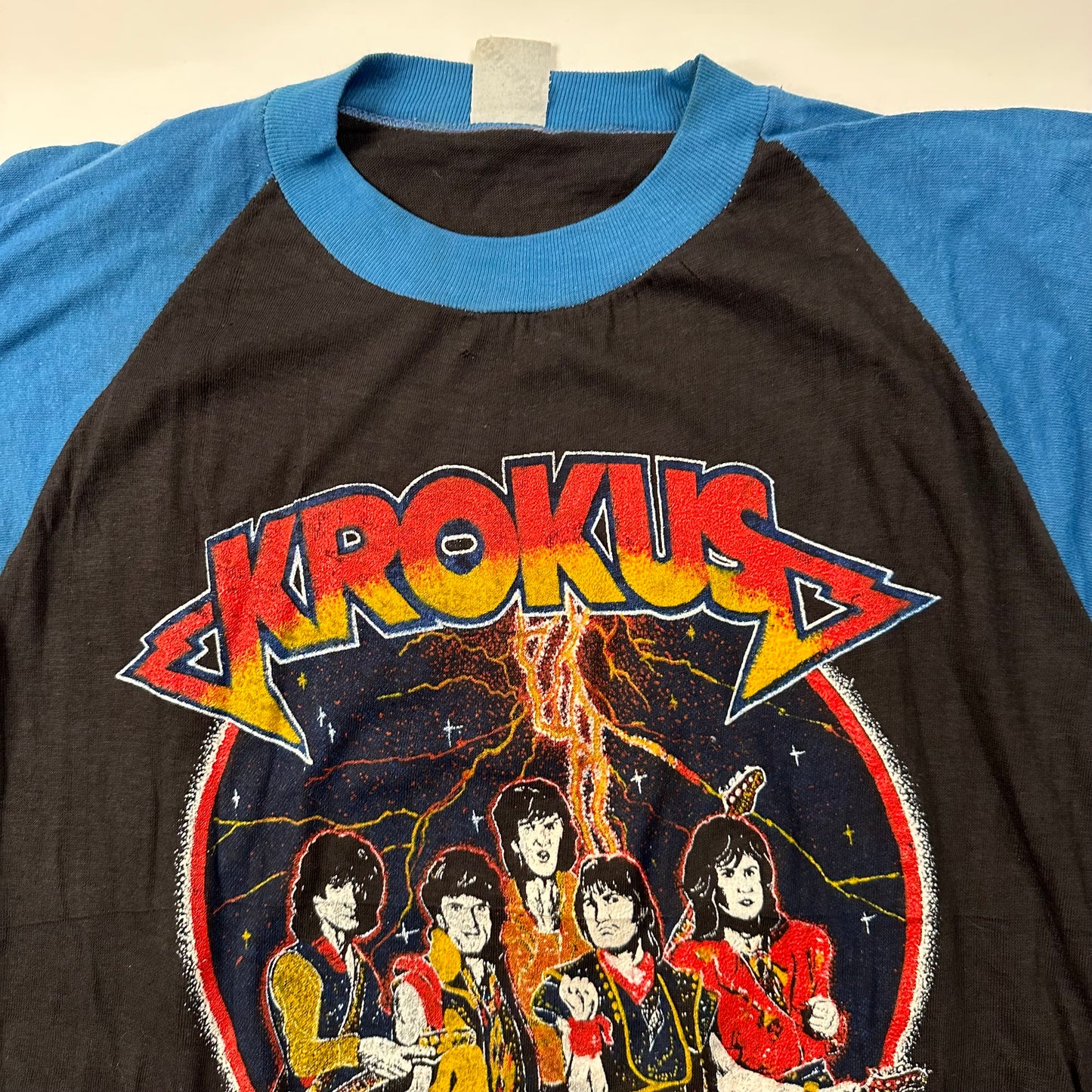 DRY ROT Vintage 80s Krokus Raglan Shirt XL