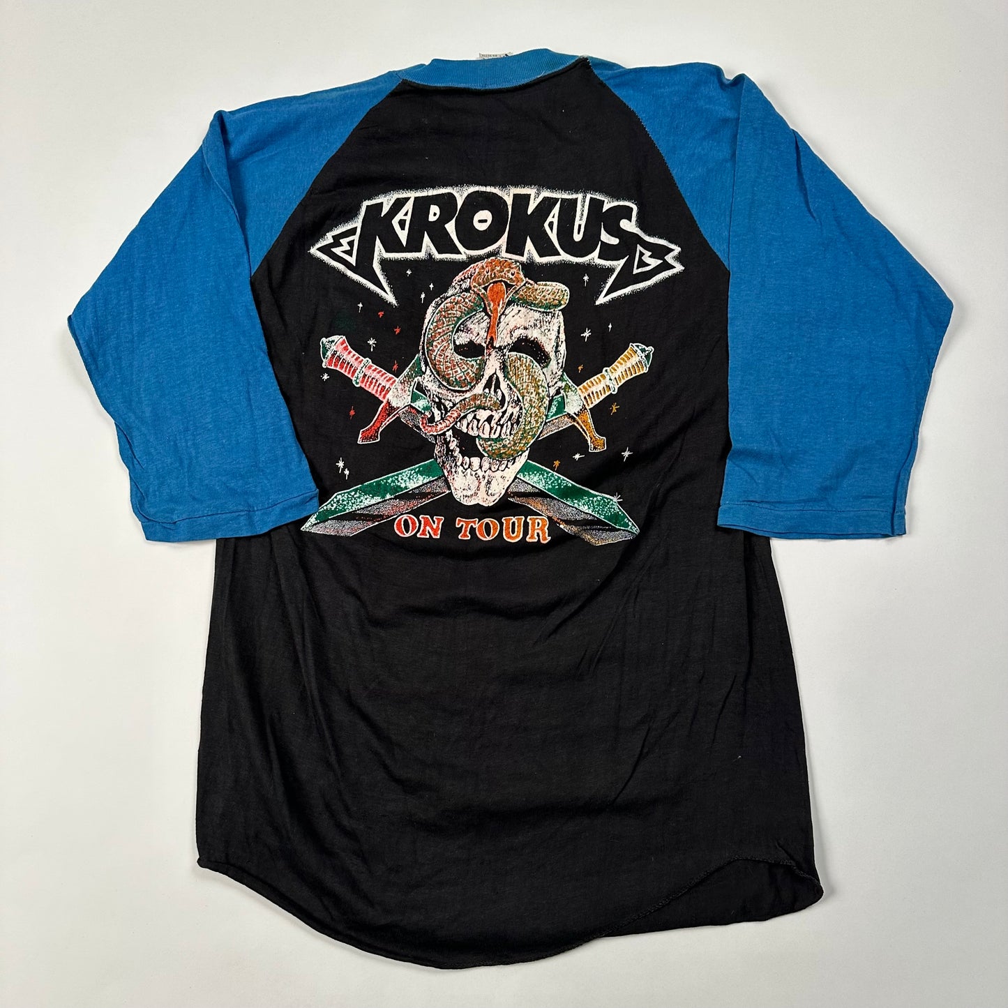 DRY ROT Vintage 80s Krokus Raglan Shirt XL