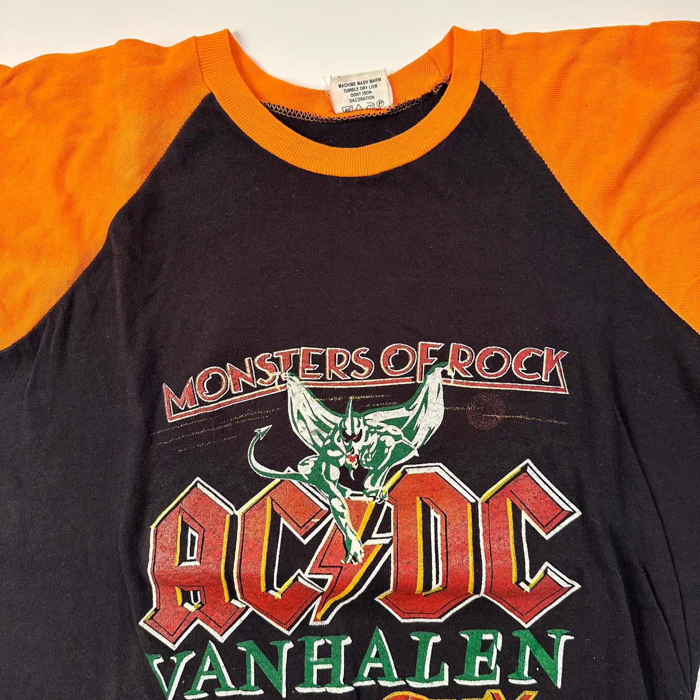 Vintage 1984 Monsters Of Rock Raglan Shirt Medium