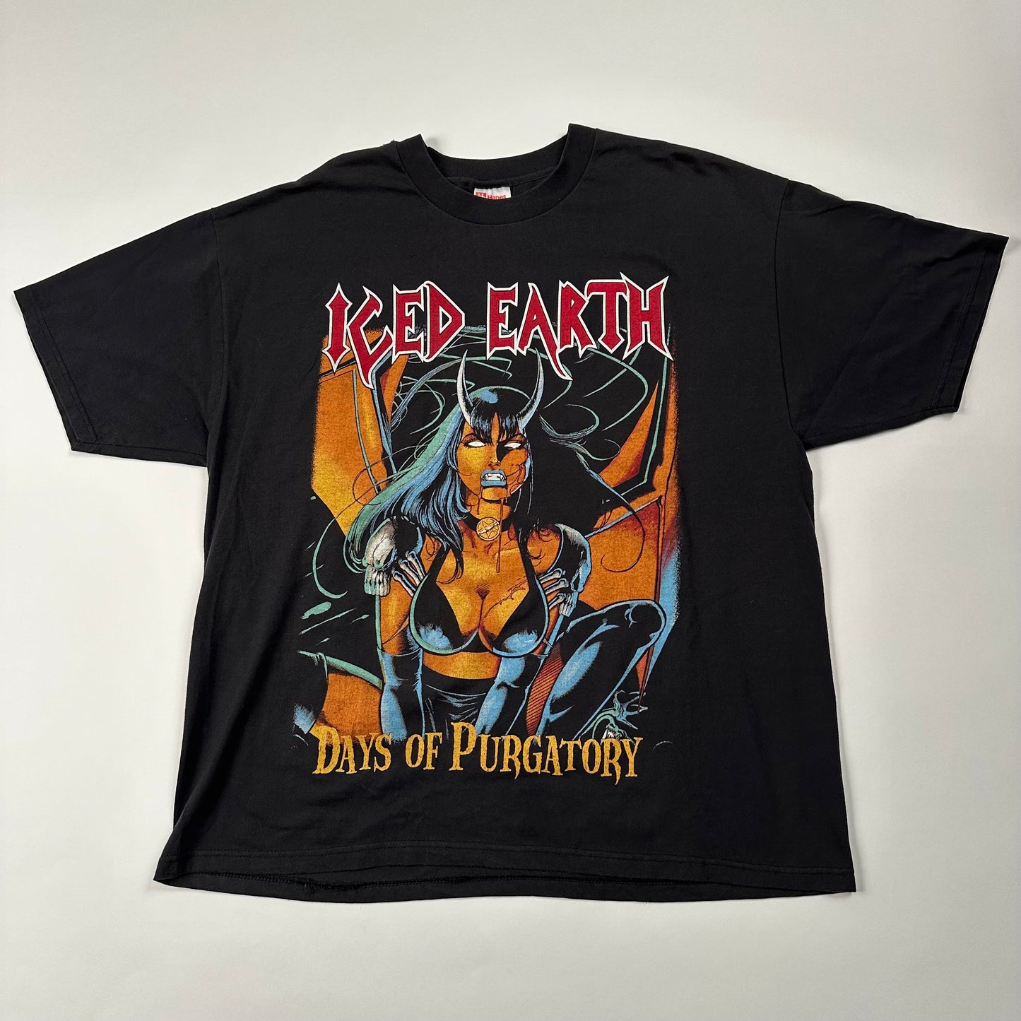 Vintage 1997 Iced Earth Shirt XL Days Of Purgatory