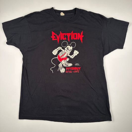 Vintage 80s Evicition Shirt XL Pittsburgh Metal-Core