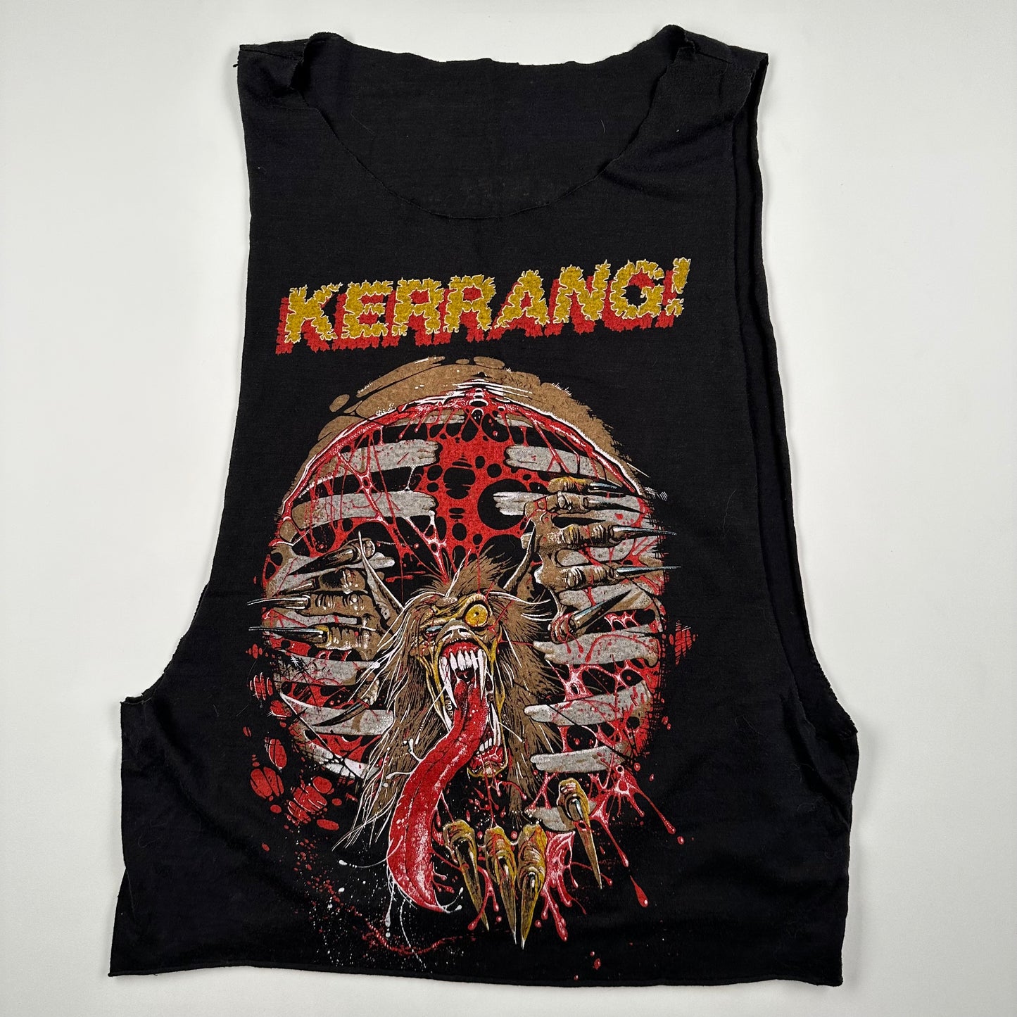 Vintage 80s Kerrang! Sleeveless Shirt Medium