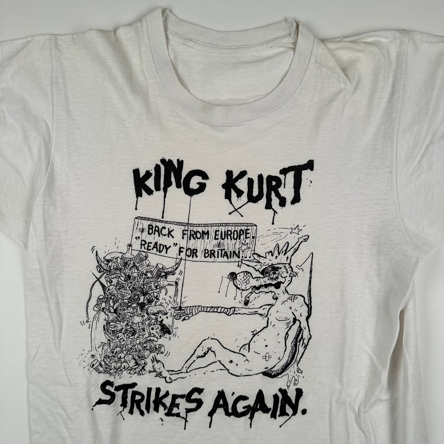 Vintage 80s King Kurt Shirt Large Strikes Again