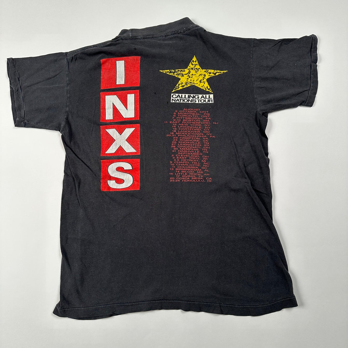 Vintage 1988 INXS Shirt Large Calling All Nations Tour