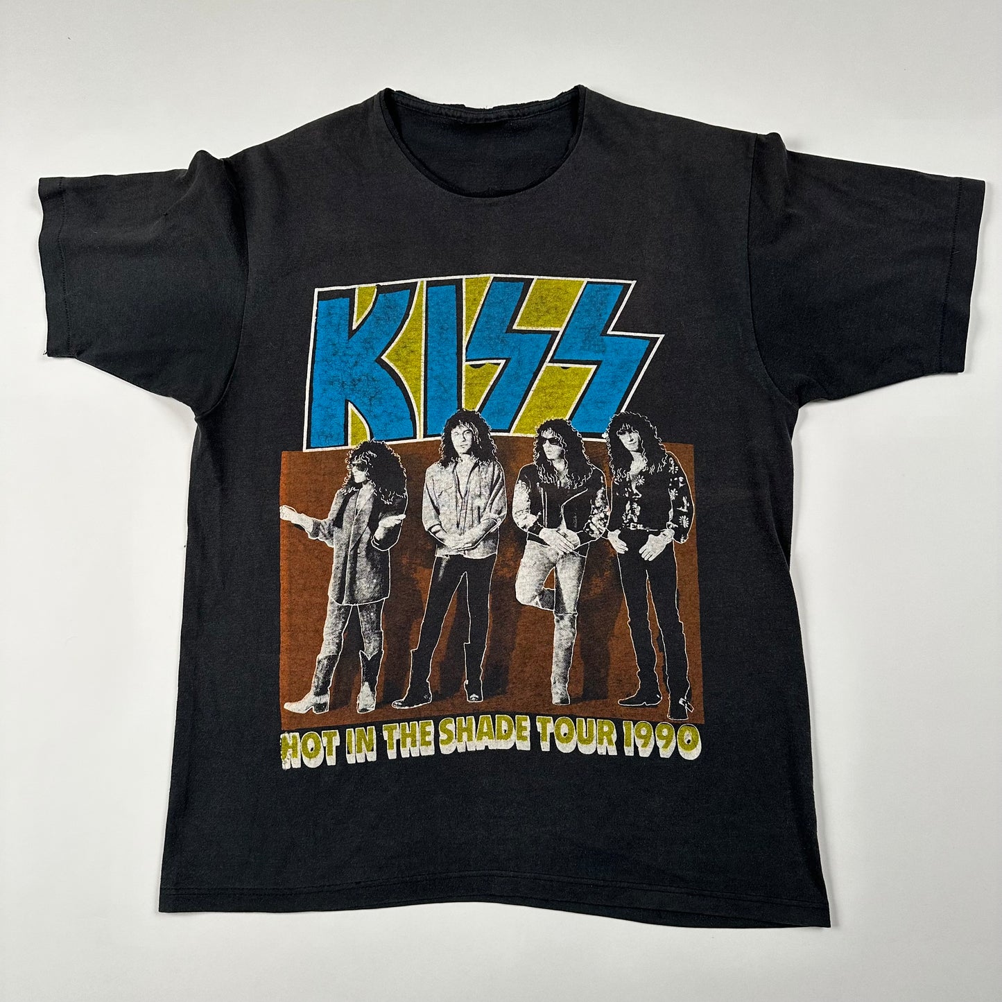 Vintage 1990 Kiss Shirt Large Hot In The Shade Tour