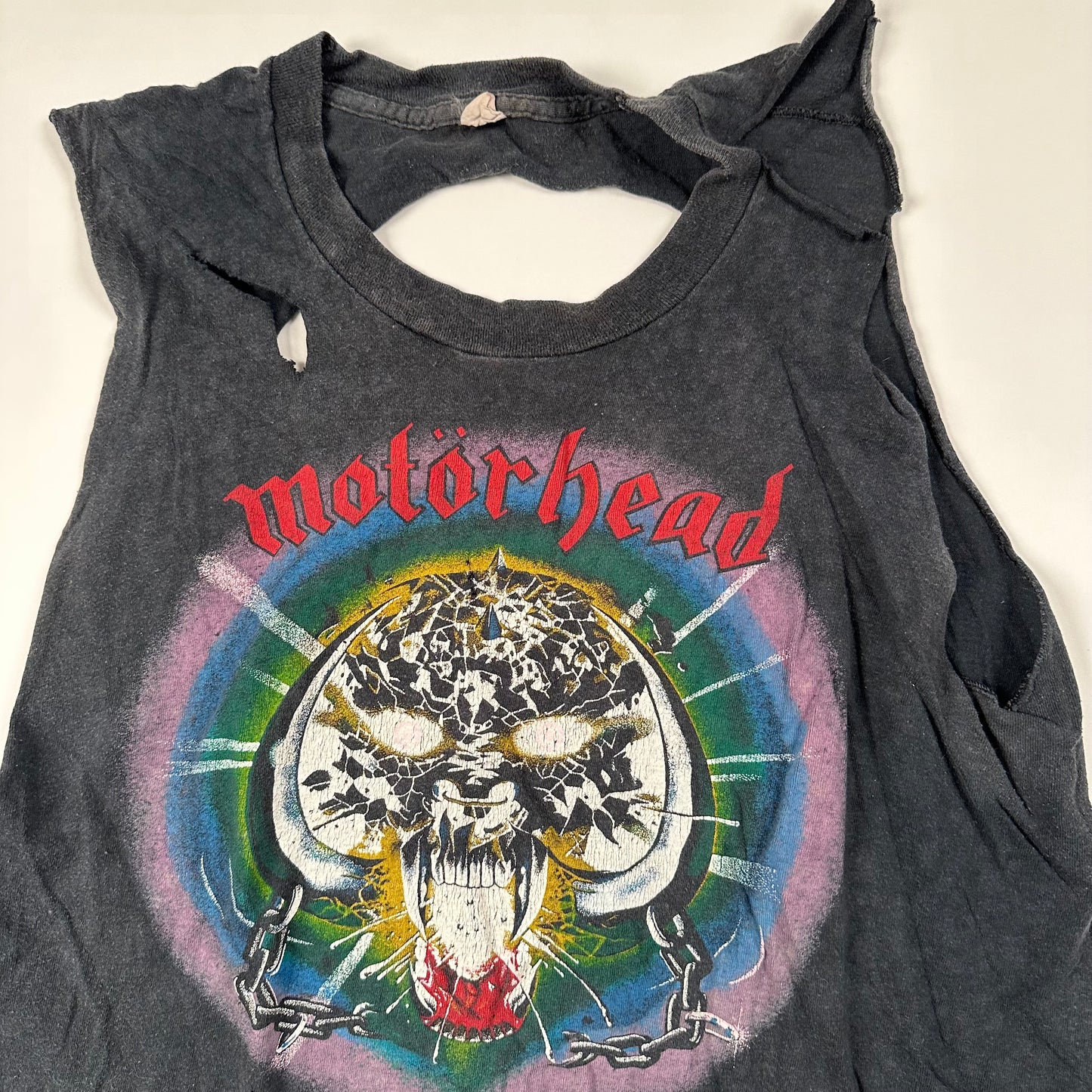 Vintage 70s Motörhead Sleeveless Shirt Medium Overkill