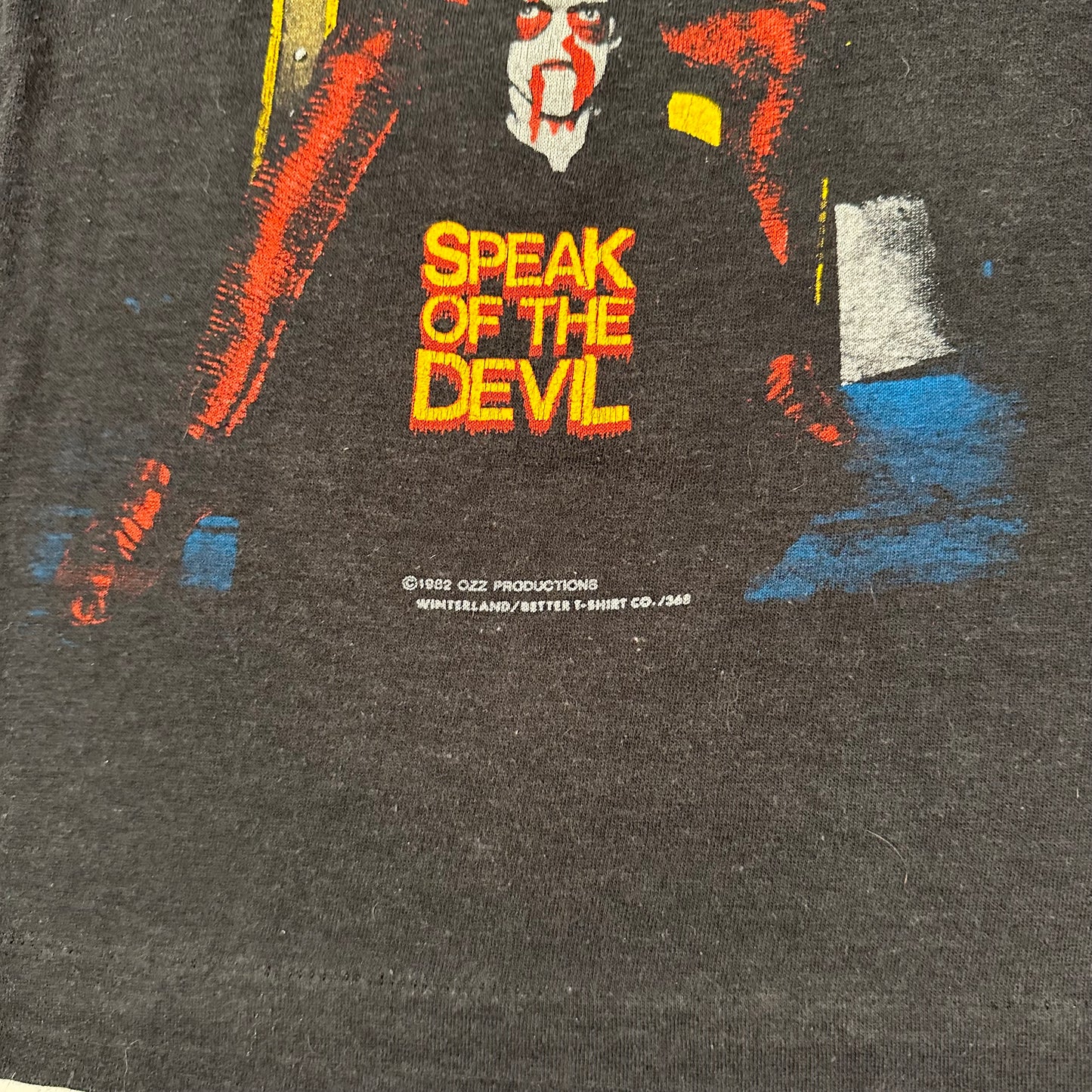 Vintage 1982 Ozzy Osbourne Shirt Medium Speak Of The Devil