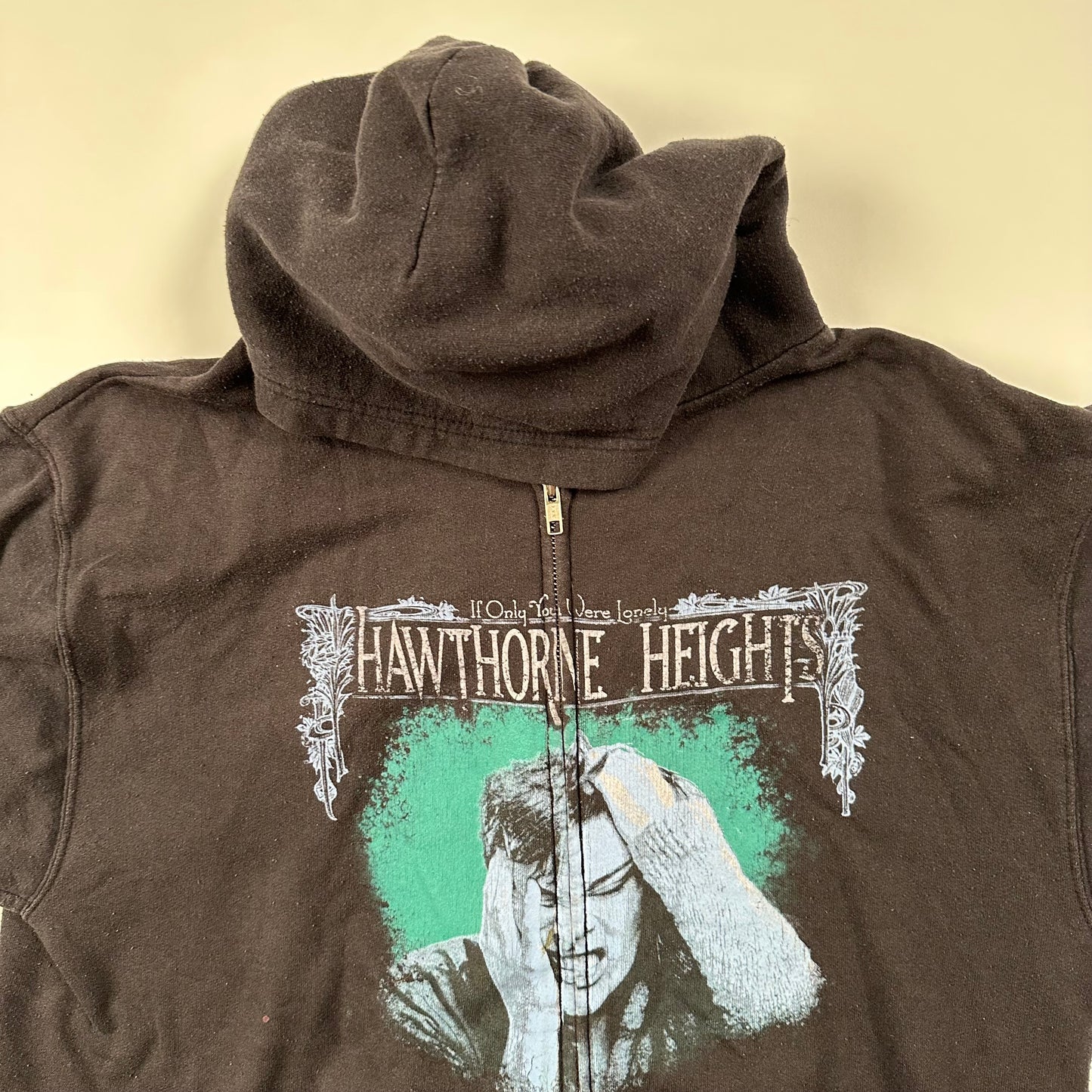 Vintage 2006 Hawthorne Heights Zip Up Sweatshirt Medium If Only You Were Lonely