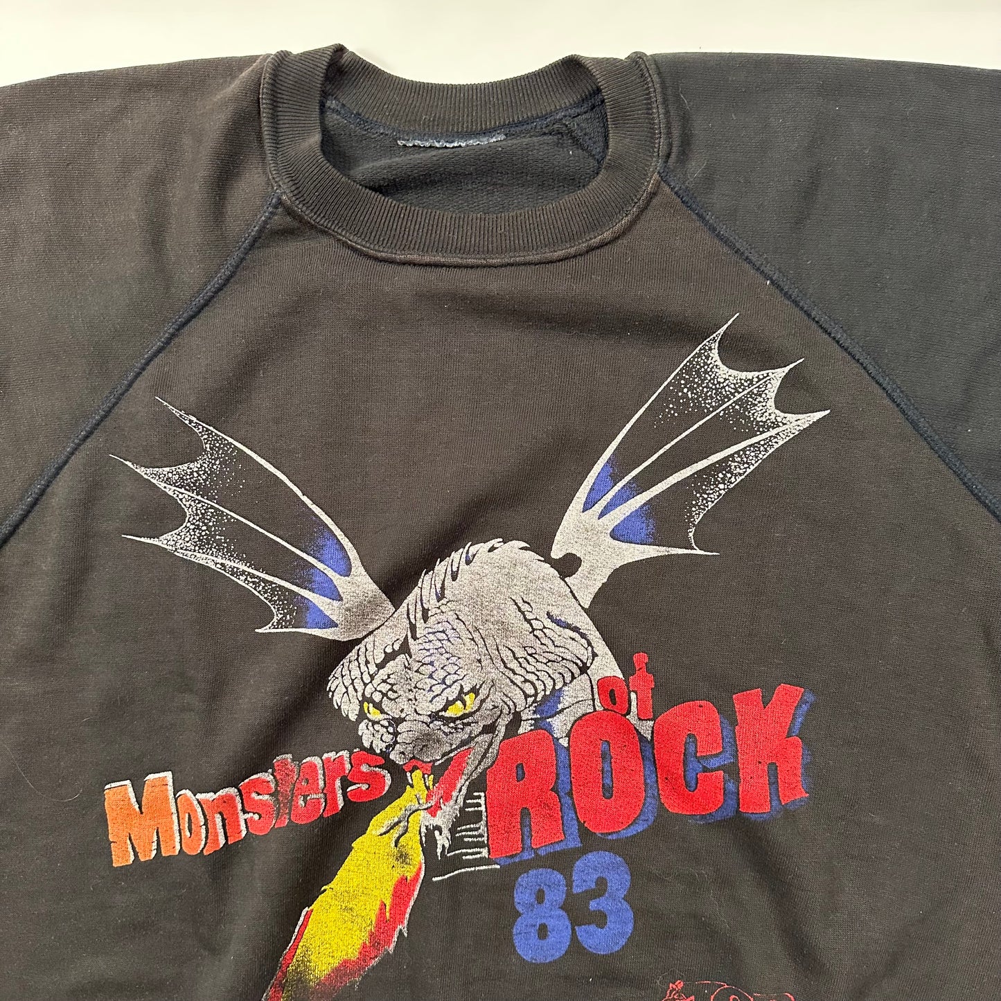 Vintage 1983 Monsters Of Rock Crewneck Large