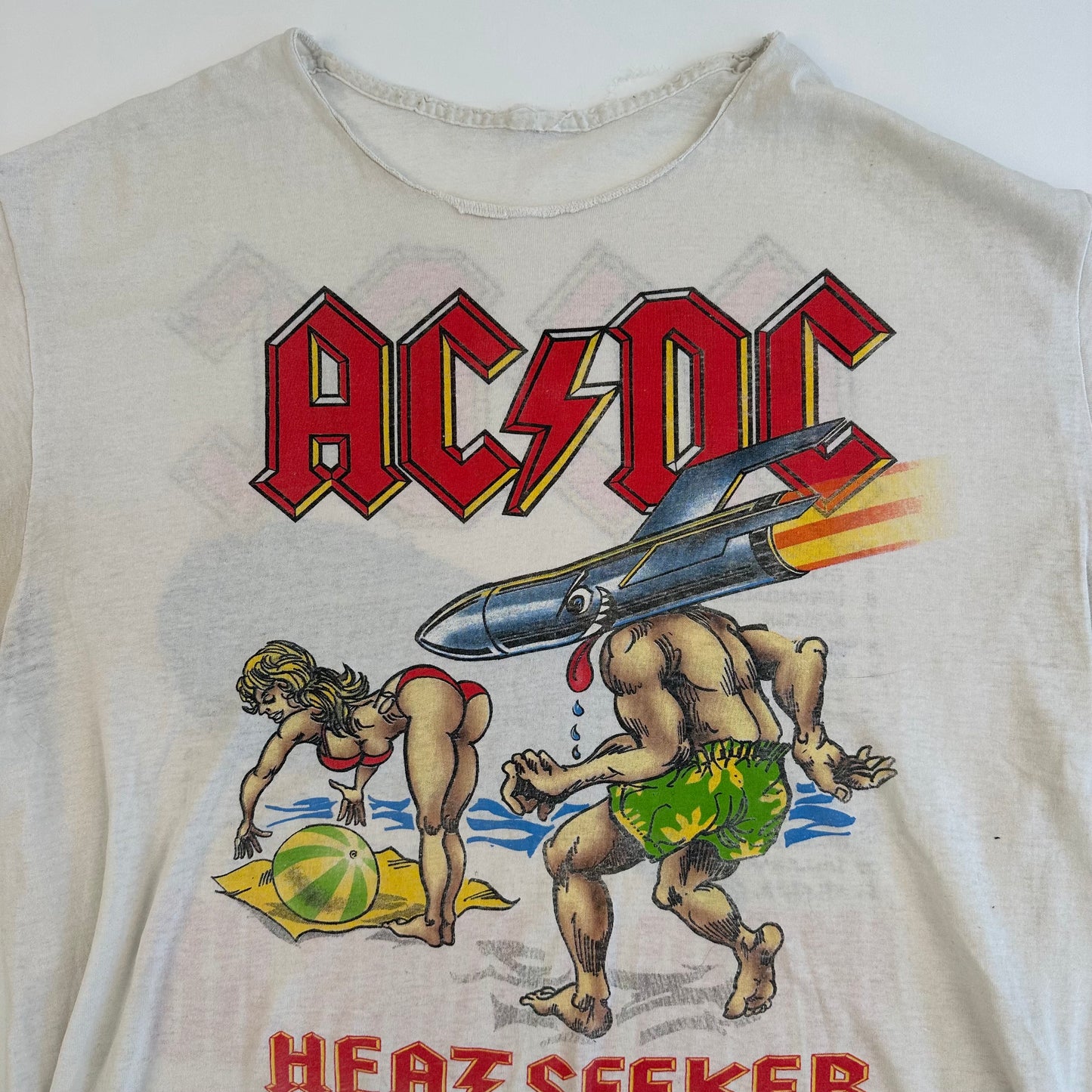 Vintage 1988 AC/DC Shirt Large Heat Seeker