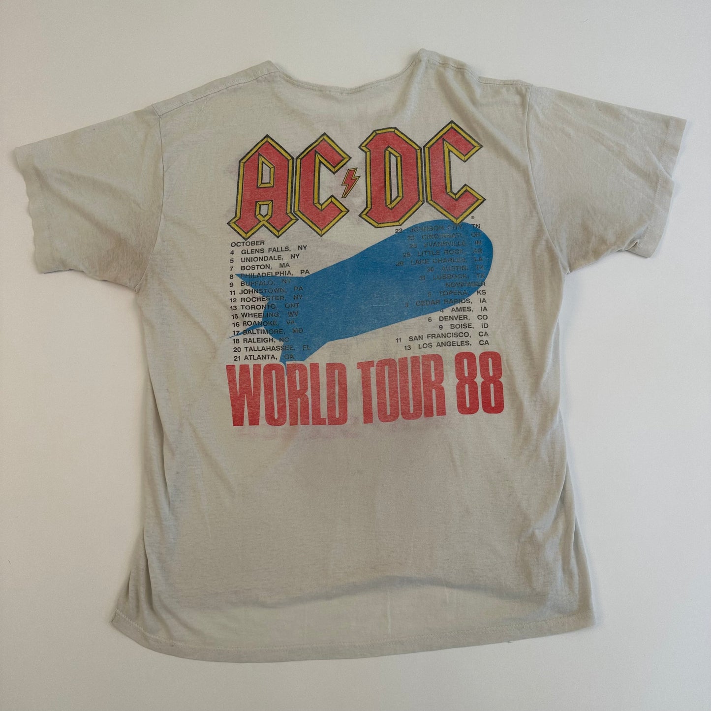 Vintage 1988 AC/DC Shirt Large Heat Seeker