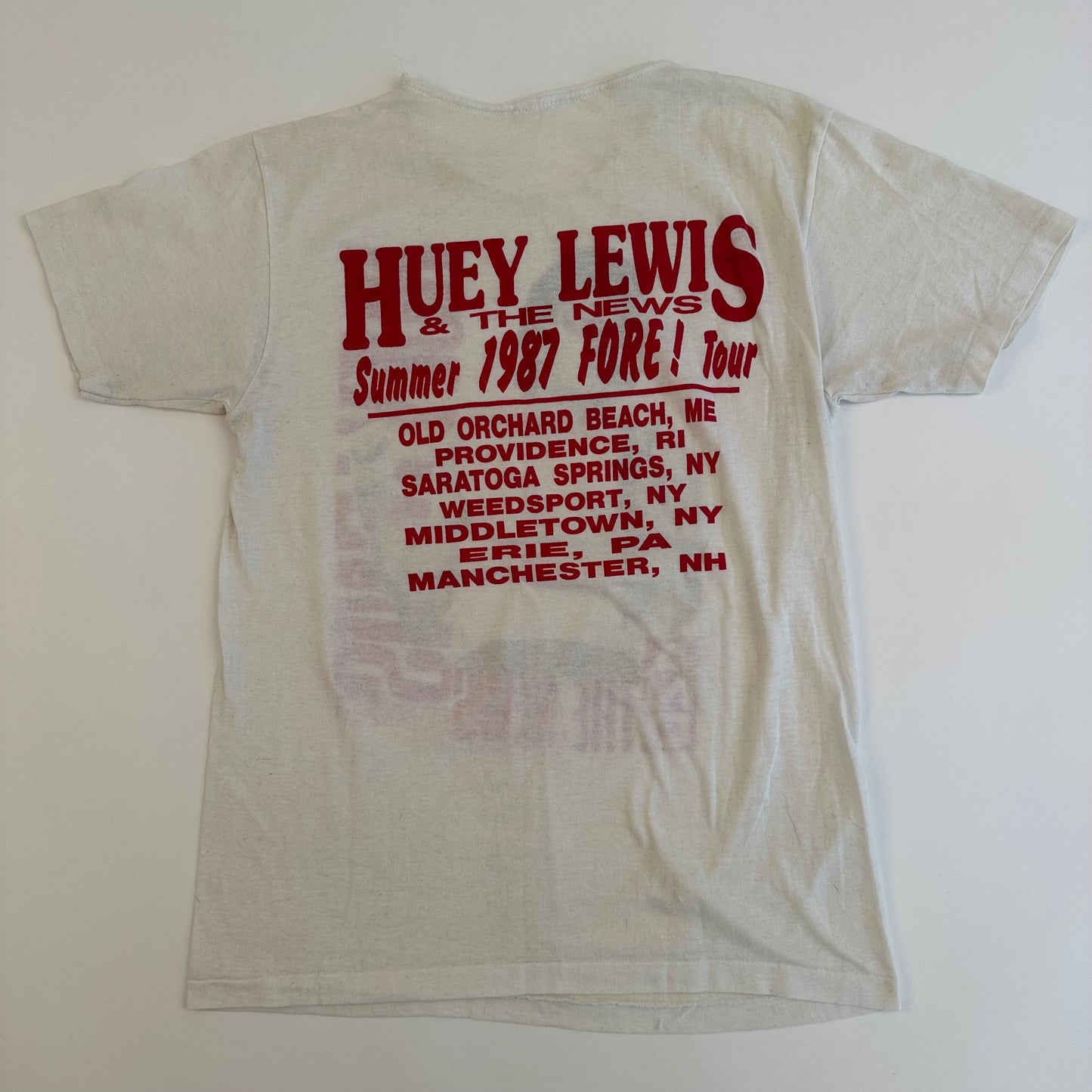 Vintage 1987 Huey Lewis And The News Shirt Medium Summer Tour