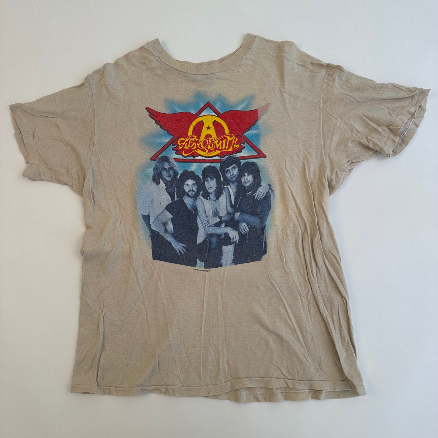 Vintage 1982 Aerosmith Shirt XL Rock In A Hard Place